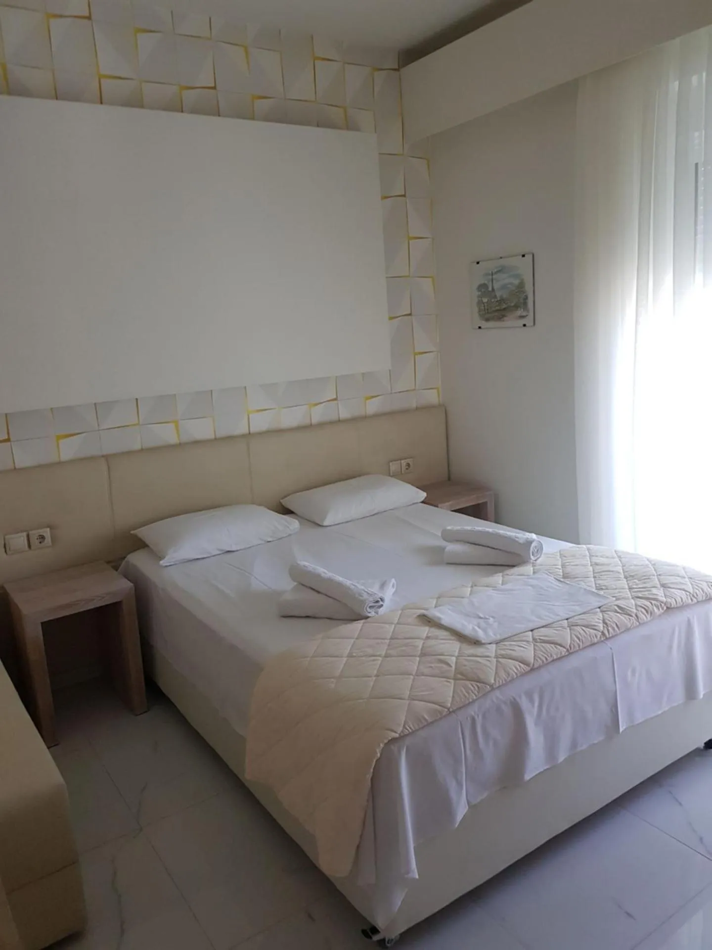 Decorative detail, Bed in Hotel George