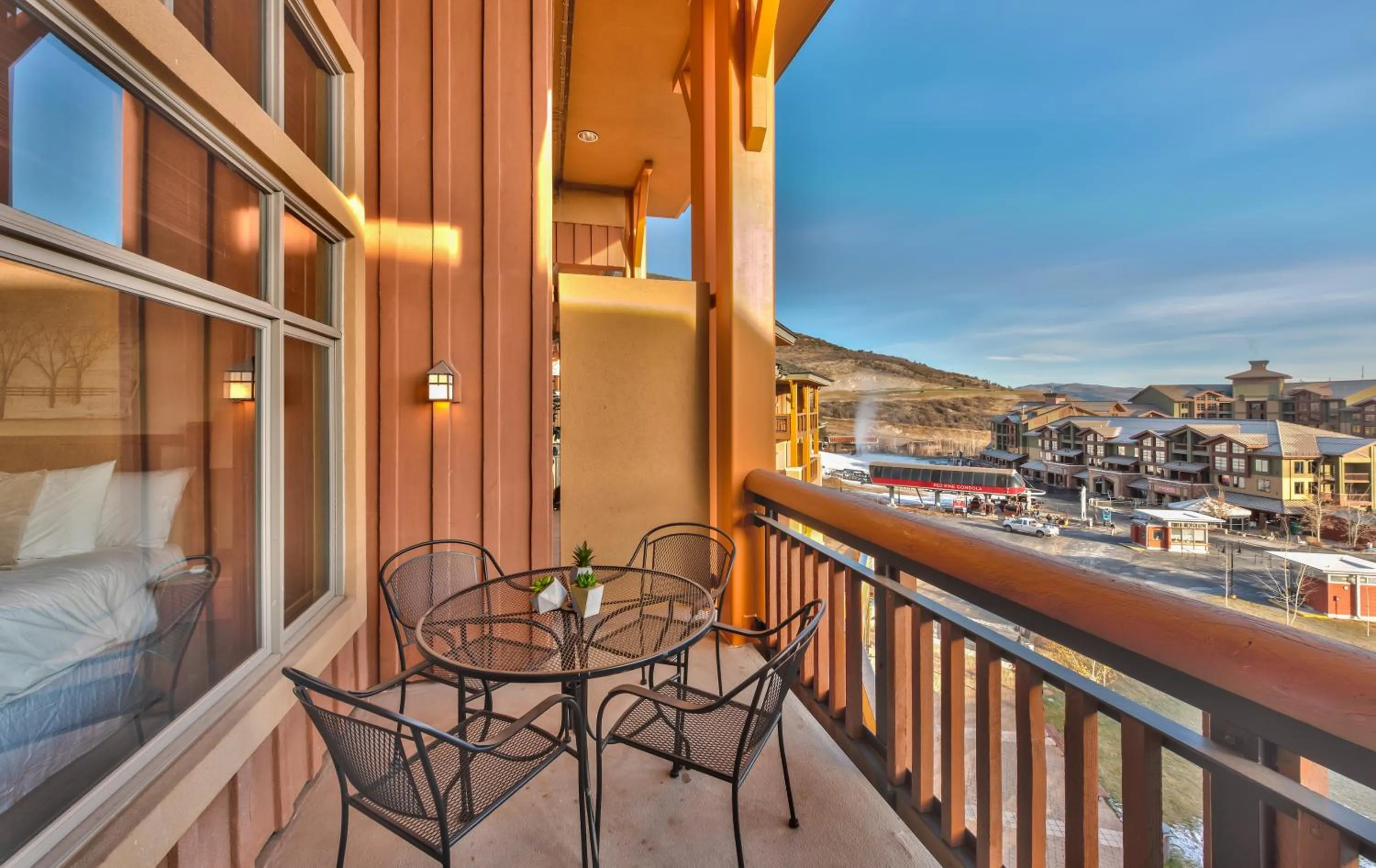 Balcony/Terrace in Superior Ski In Ski out, Top floor Penthouse, Pool, Hot Tubs Conde Nast Forbes Award Winner B508