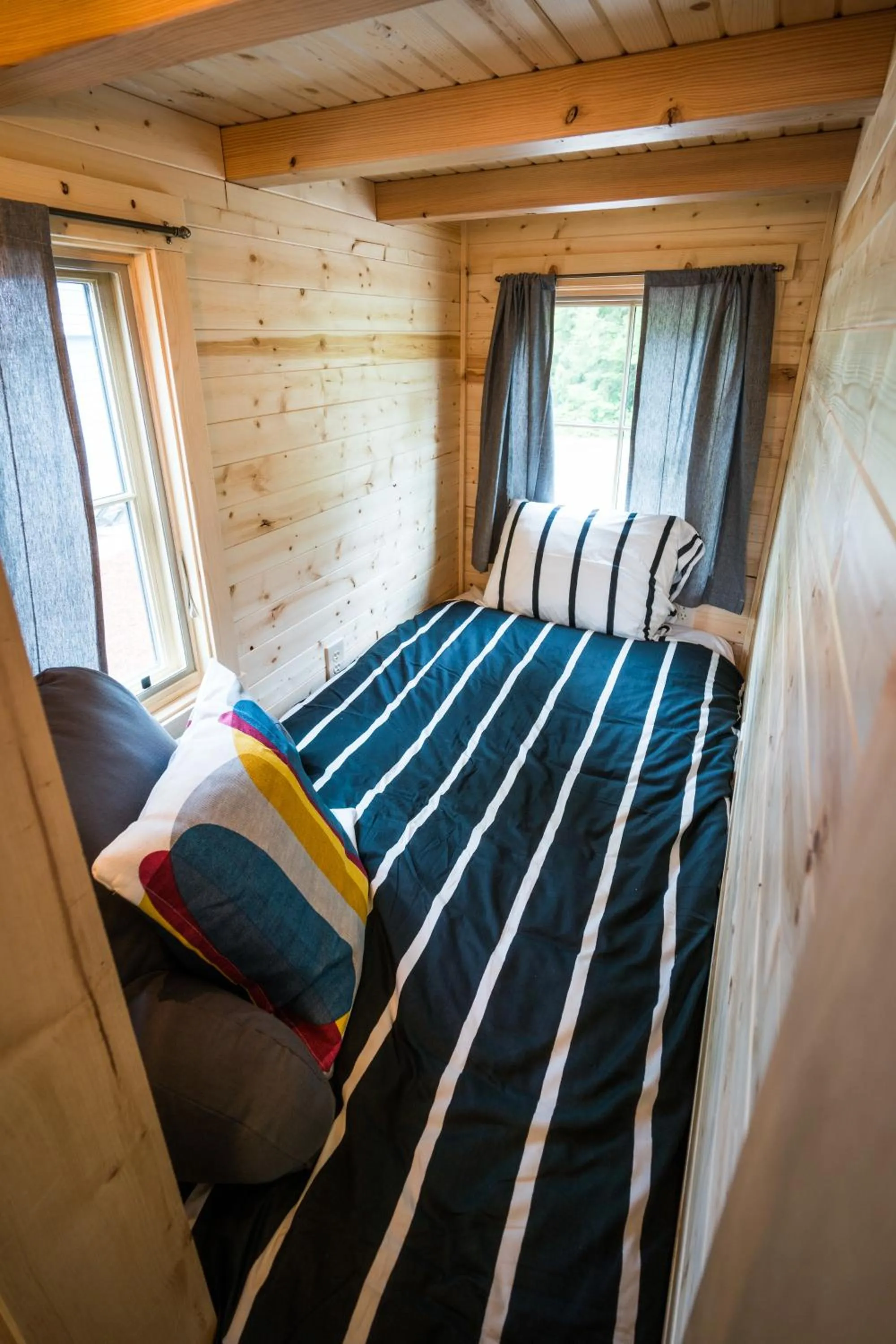 Bed in Mt Hood Tiny House Village