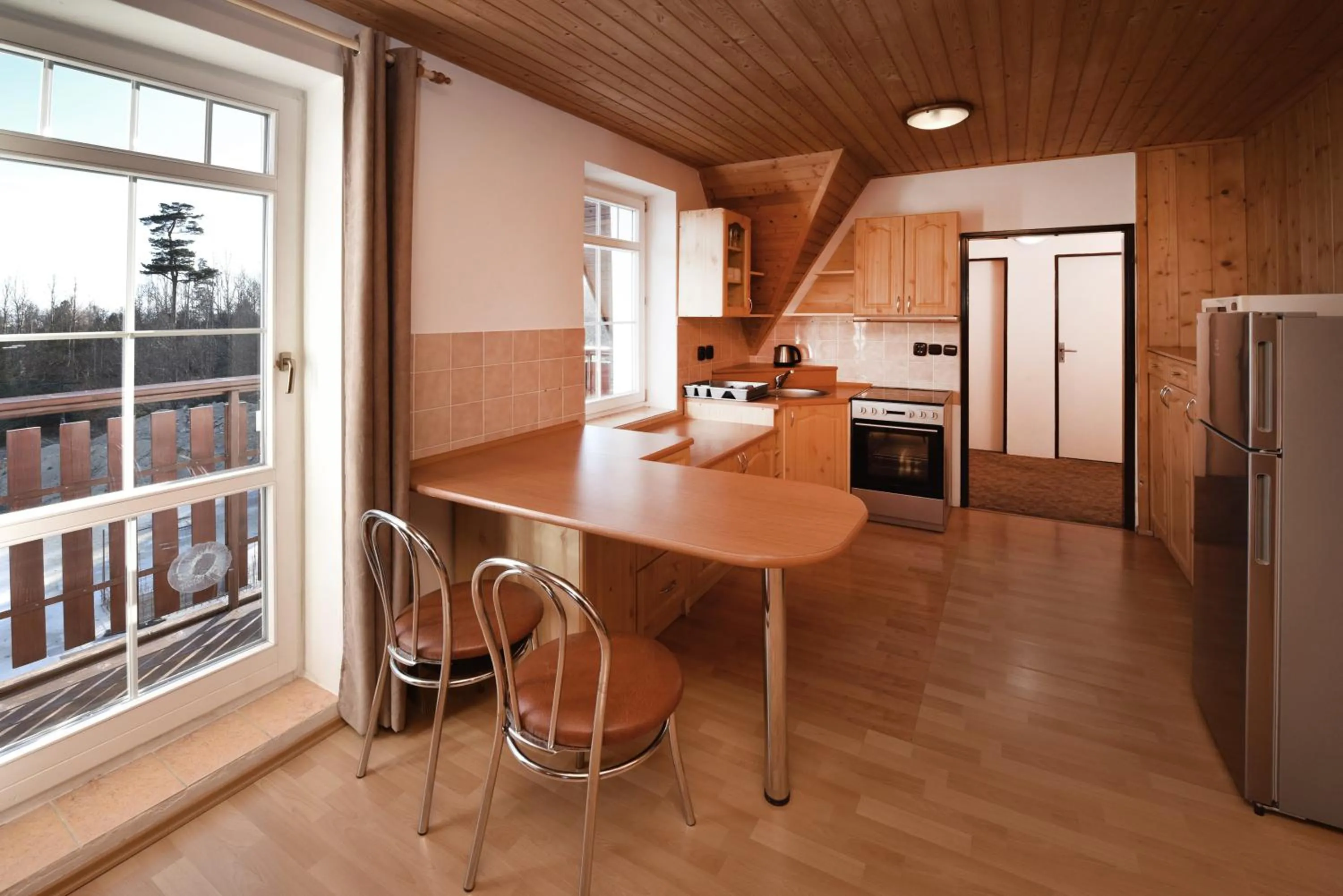 Kitchen or kitchenette in Penzión Valaška