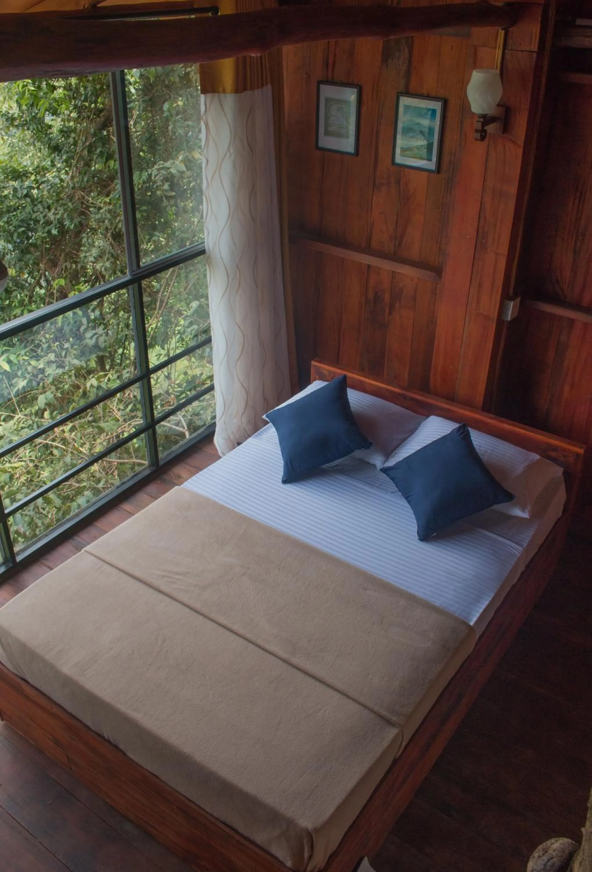 Bed in Tree Houses by Jungle River