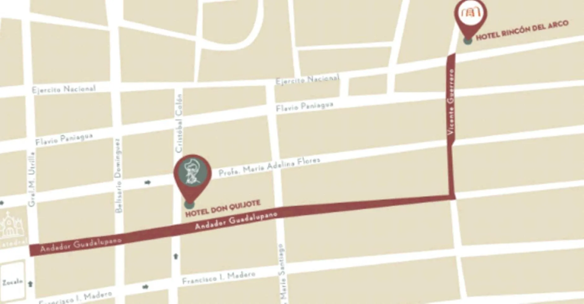 Location in Hotel Rincon Del Arco