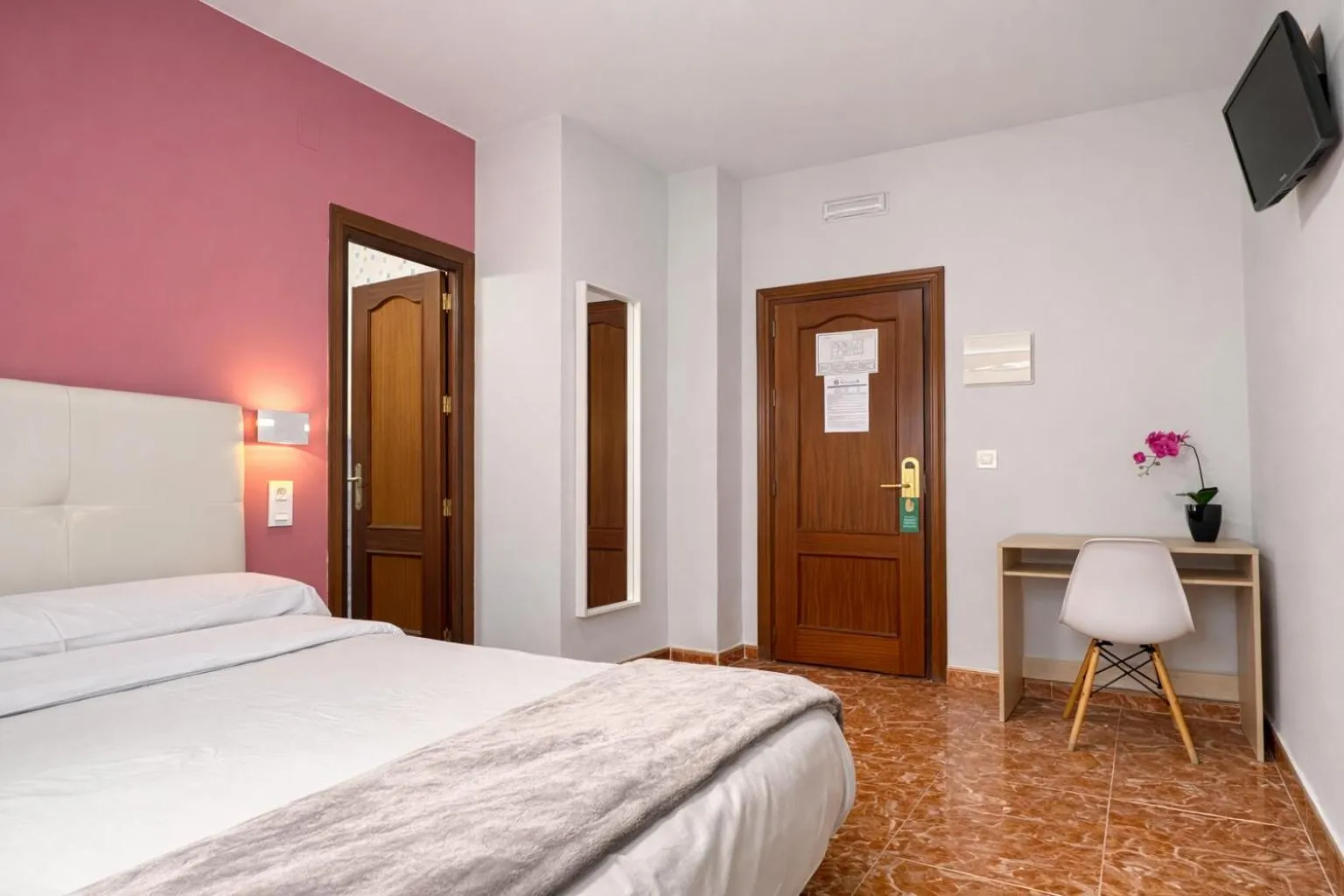 Bed in Pensión Rocamar