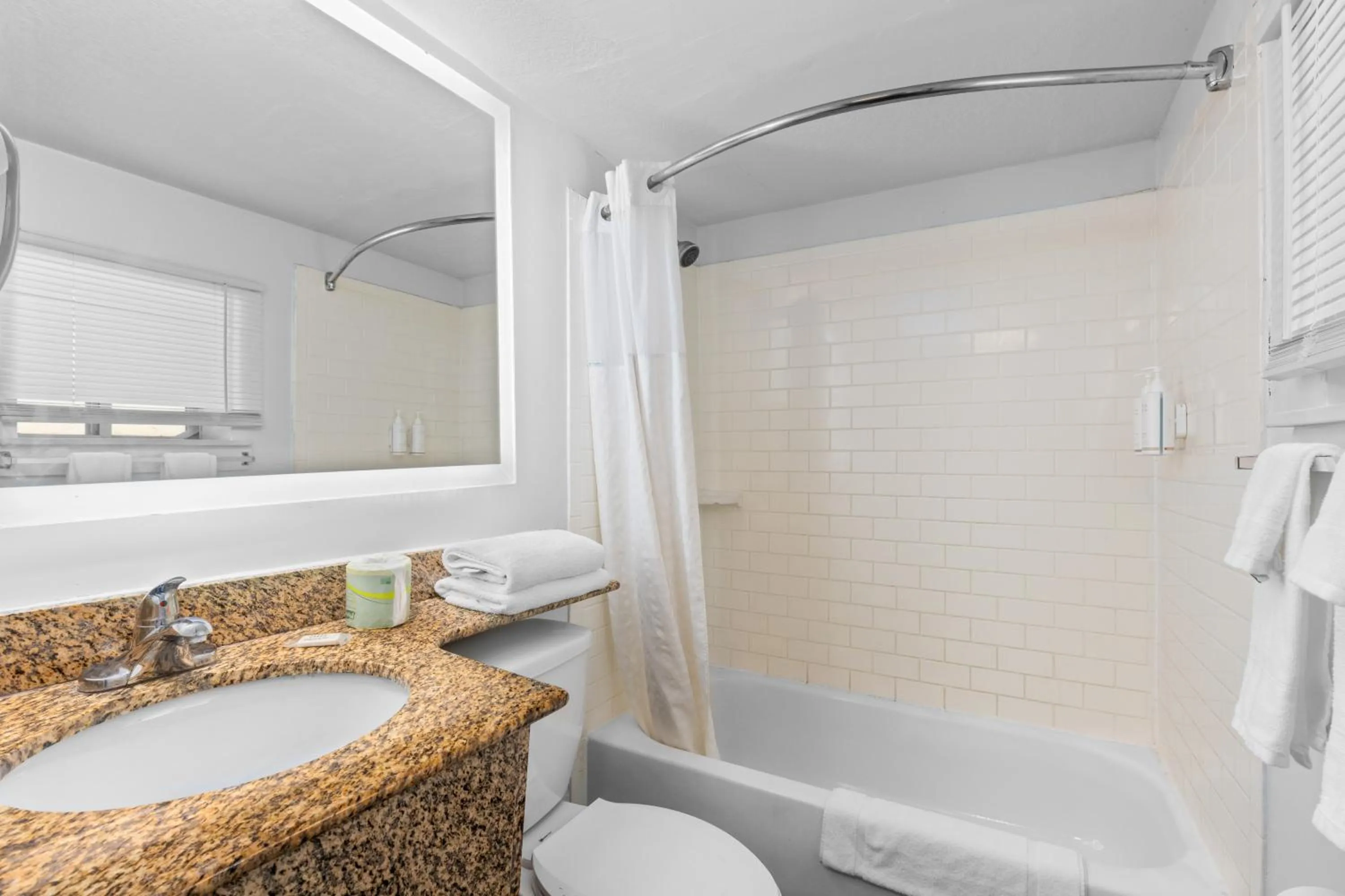 Bathroom in Travelodge by Wyndham Virginia Beach