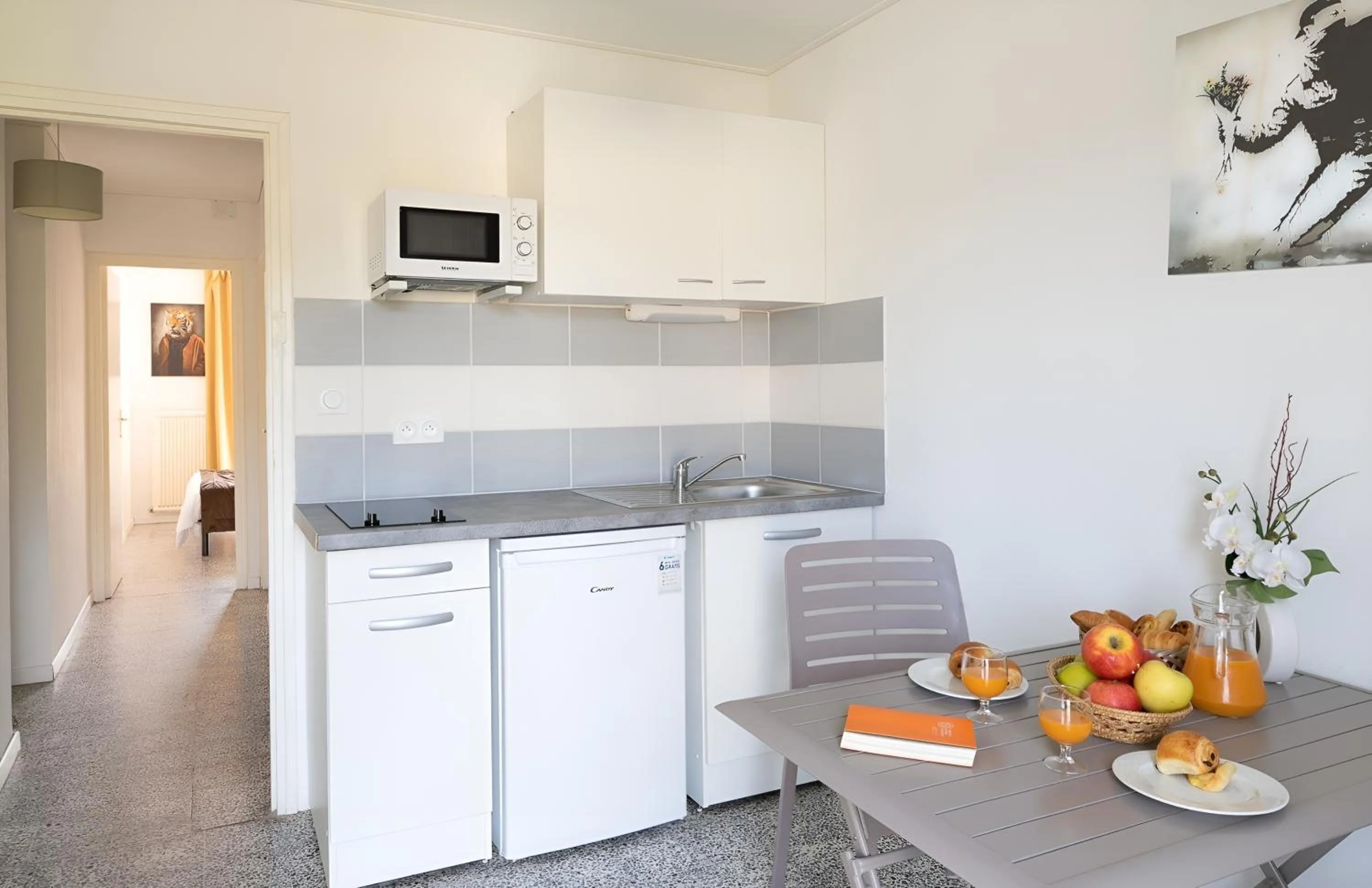 Kitchen or kitchenette in Appart Hotel Corte HR