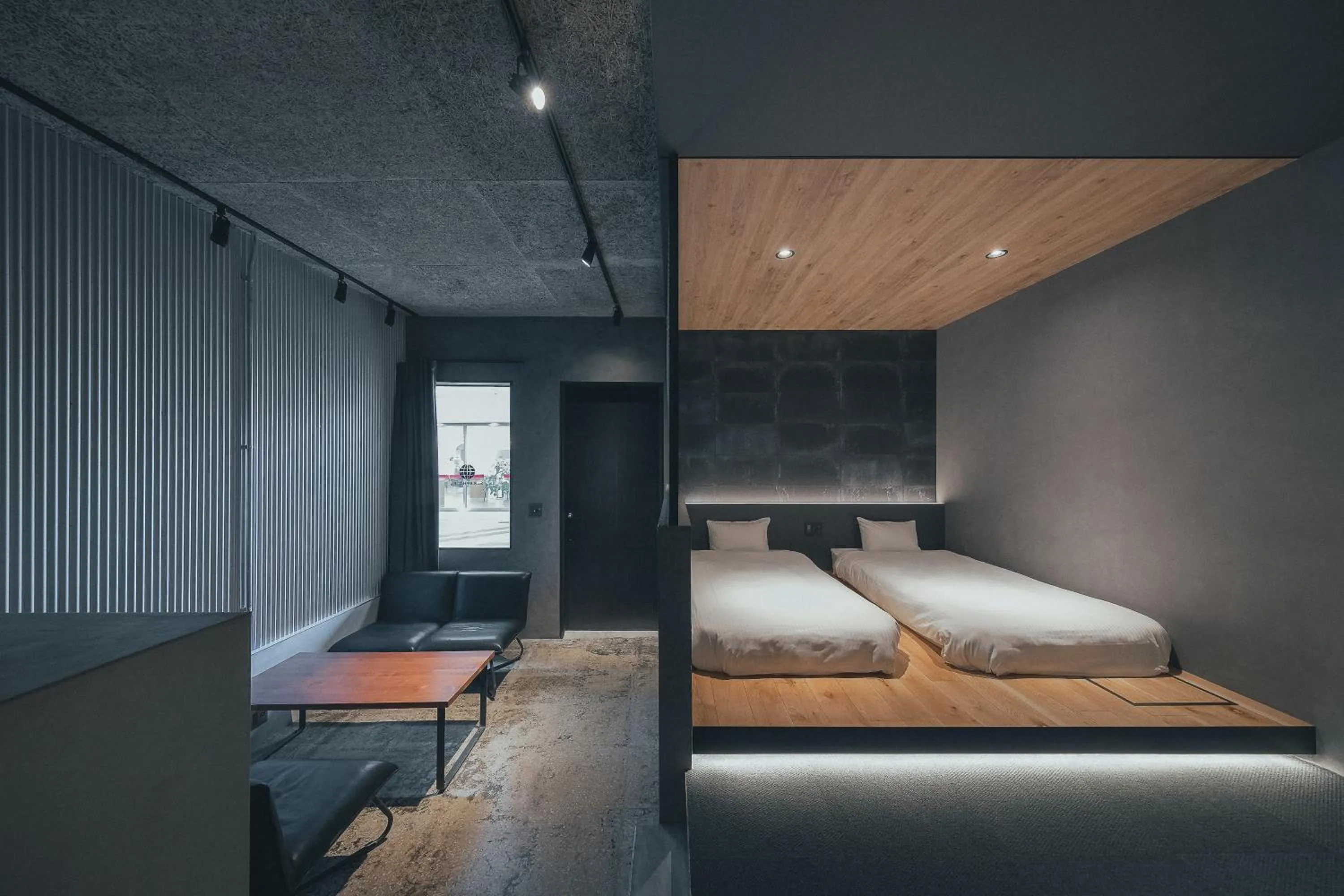 Photo of the whole room, Bed in SEKAI HOTEL Deep Osaka Experience