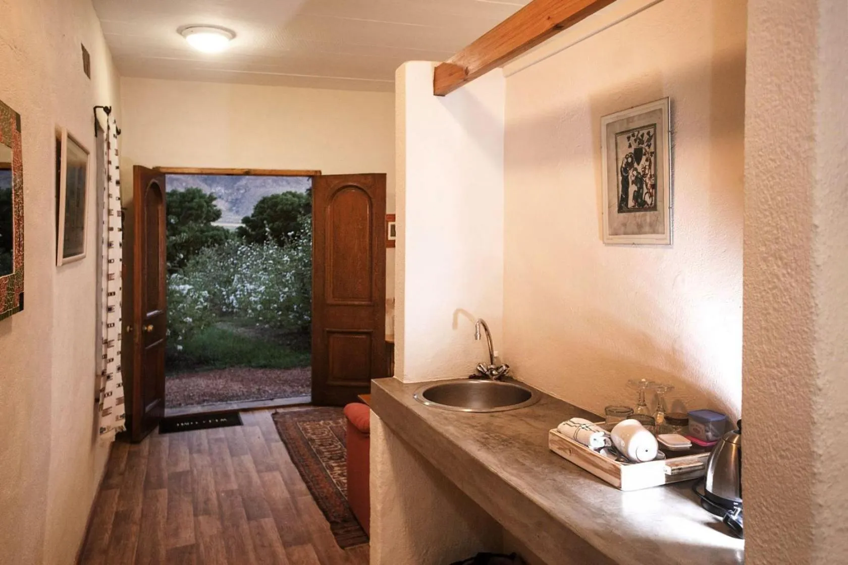 Kitchen or kitchenette in Lentelus Farmstay