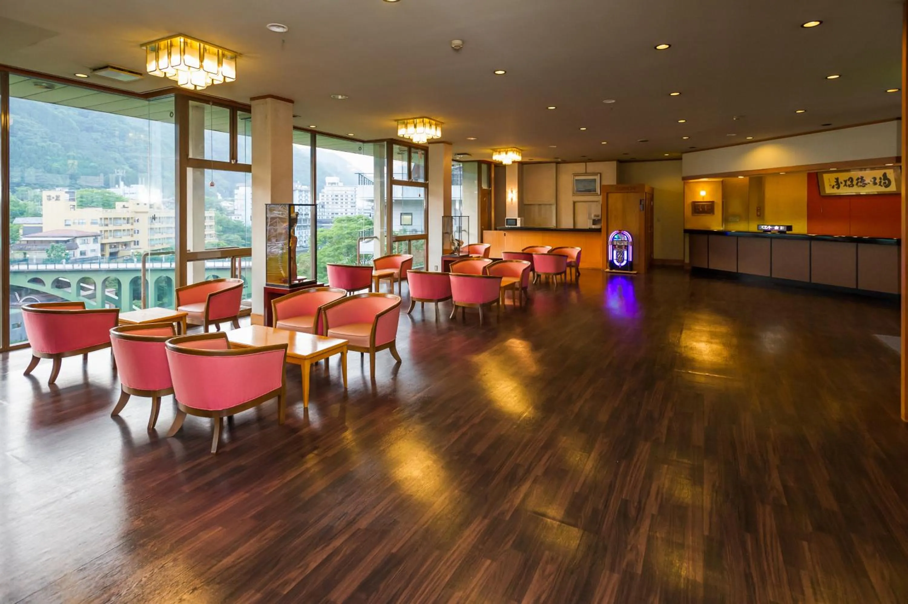 Communal lounge/ TV room in kinugawaonsen Fukumatsu