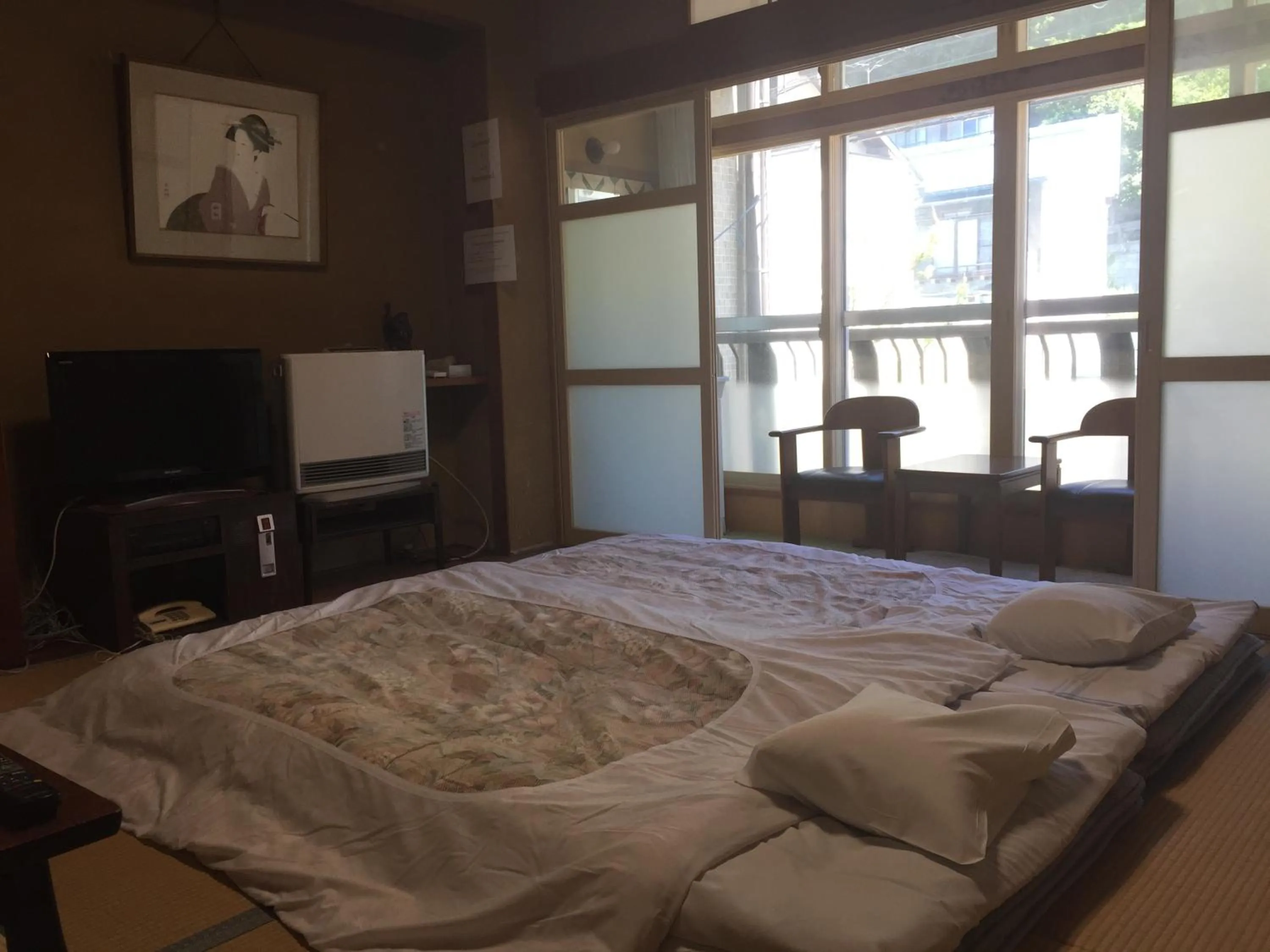 Photo of the whole room, Bed in Daymaruya Ryokan