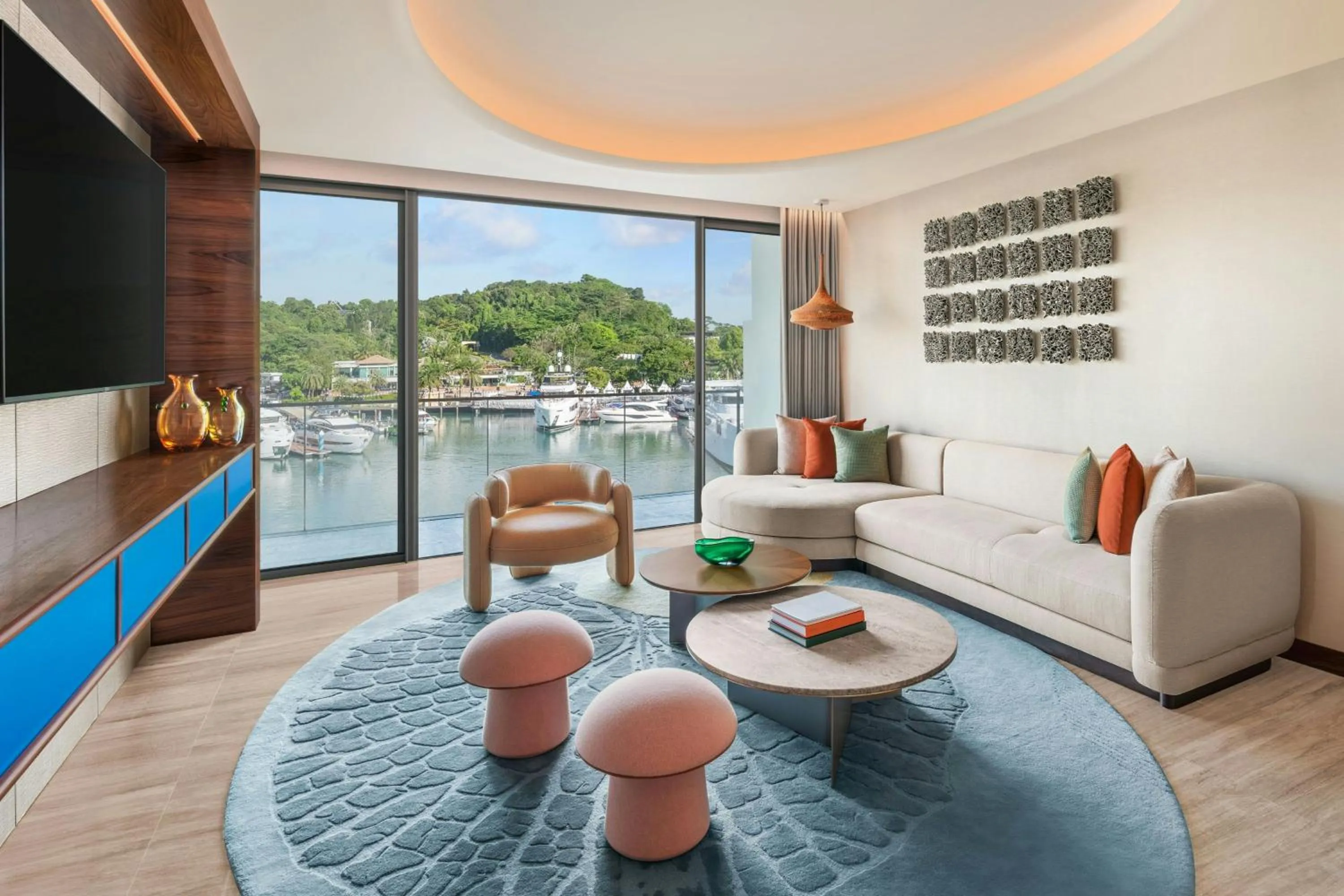 Living room in W Singapore - Sentosa Cove, Newly Renovated
