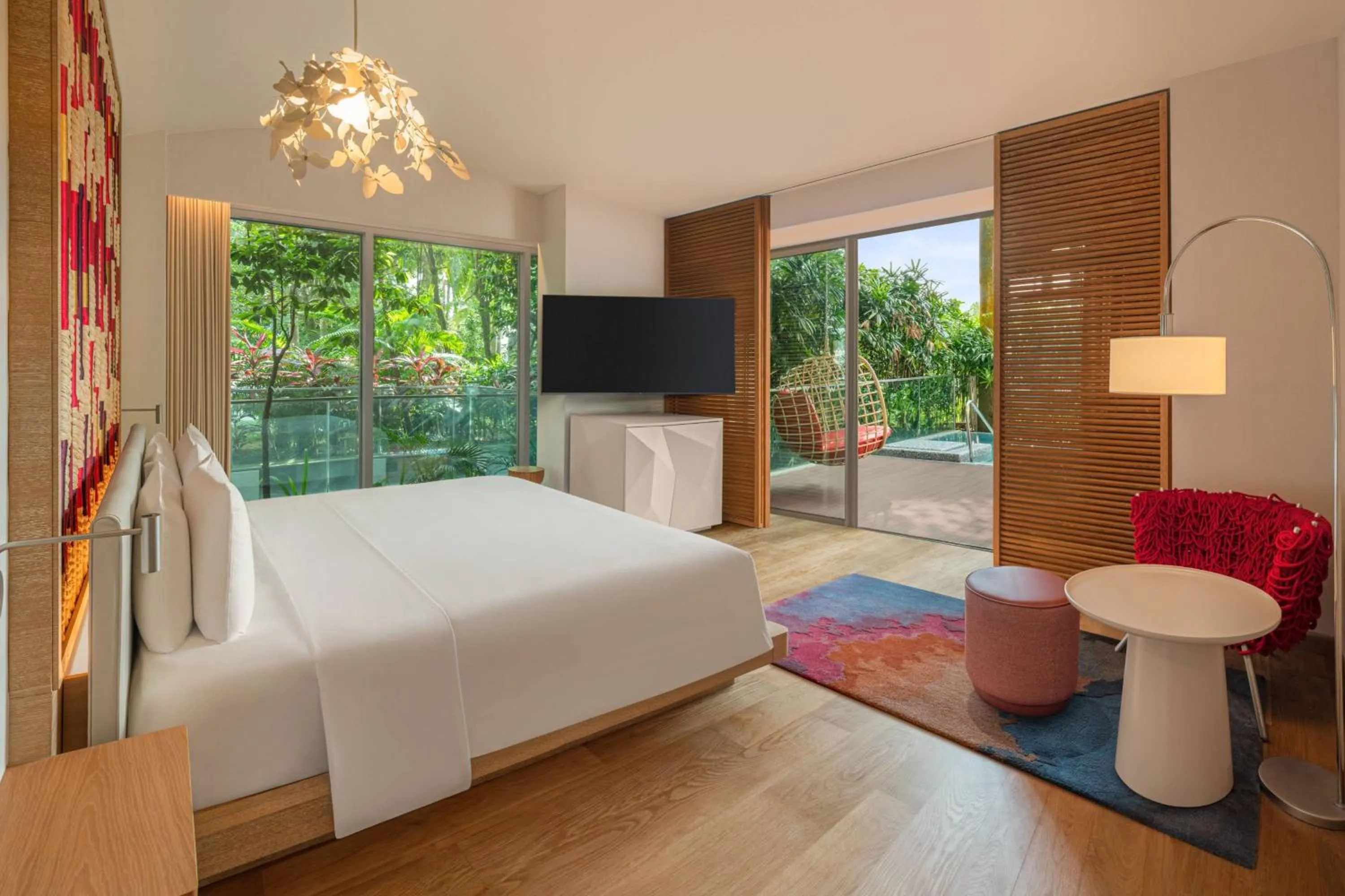 Bedroom, Bed in W Singapore - Sentosa Cove, Newly Renovated