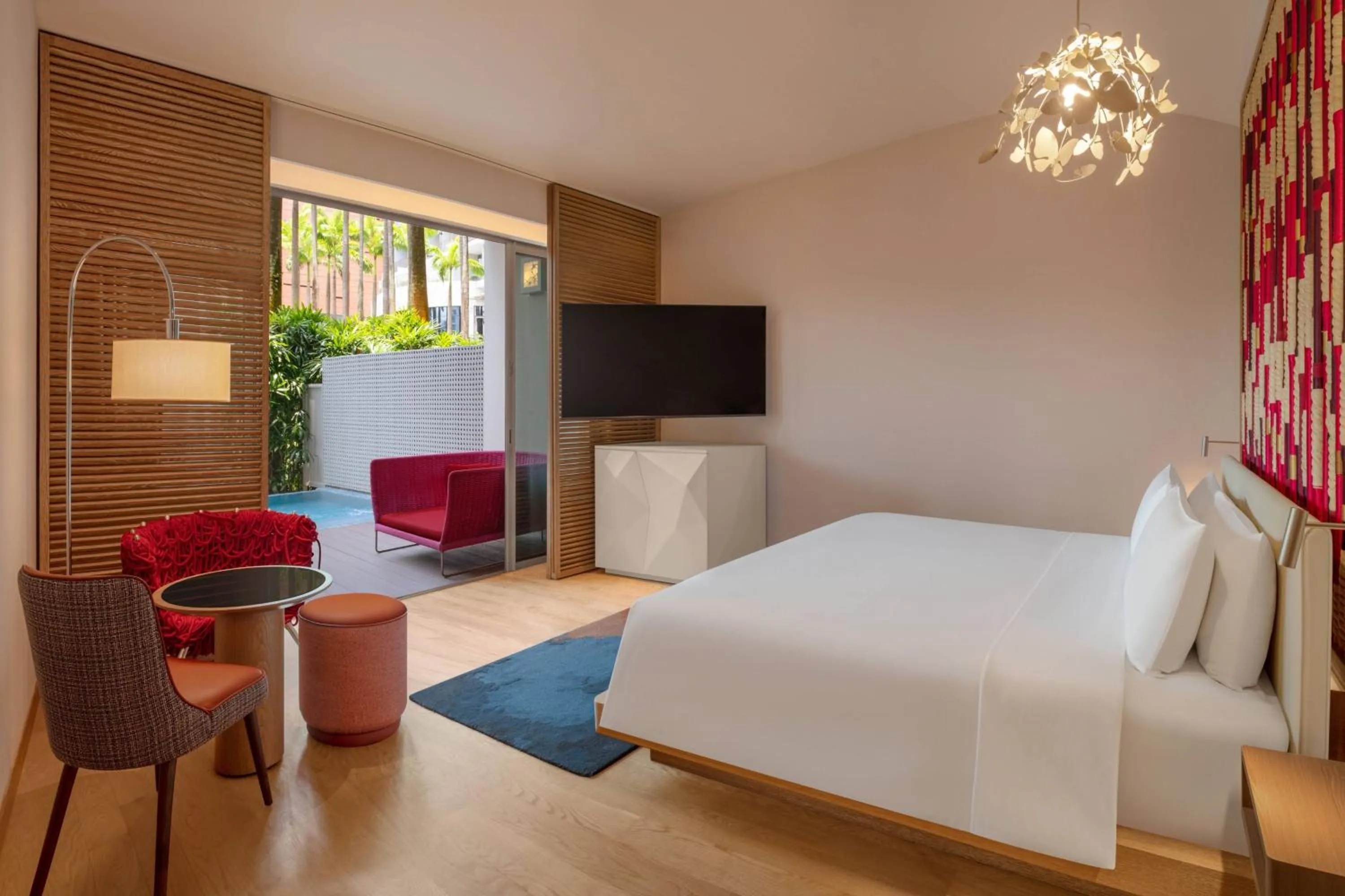 Bedroom, Bed in W Singapore - Sentosa Cove, Newly Renovated