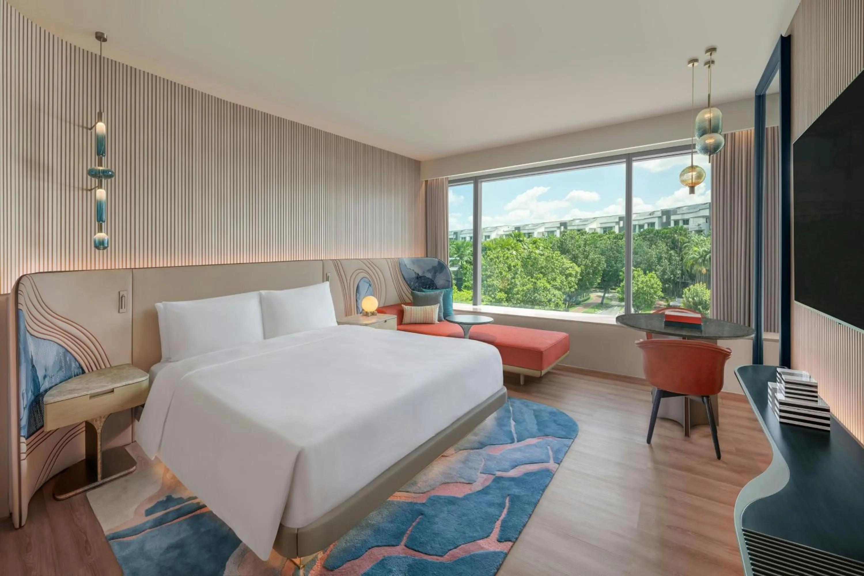 Photo of the whole room, Bed in W Singapore - Sentosa Cove, Newly Renovated