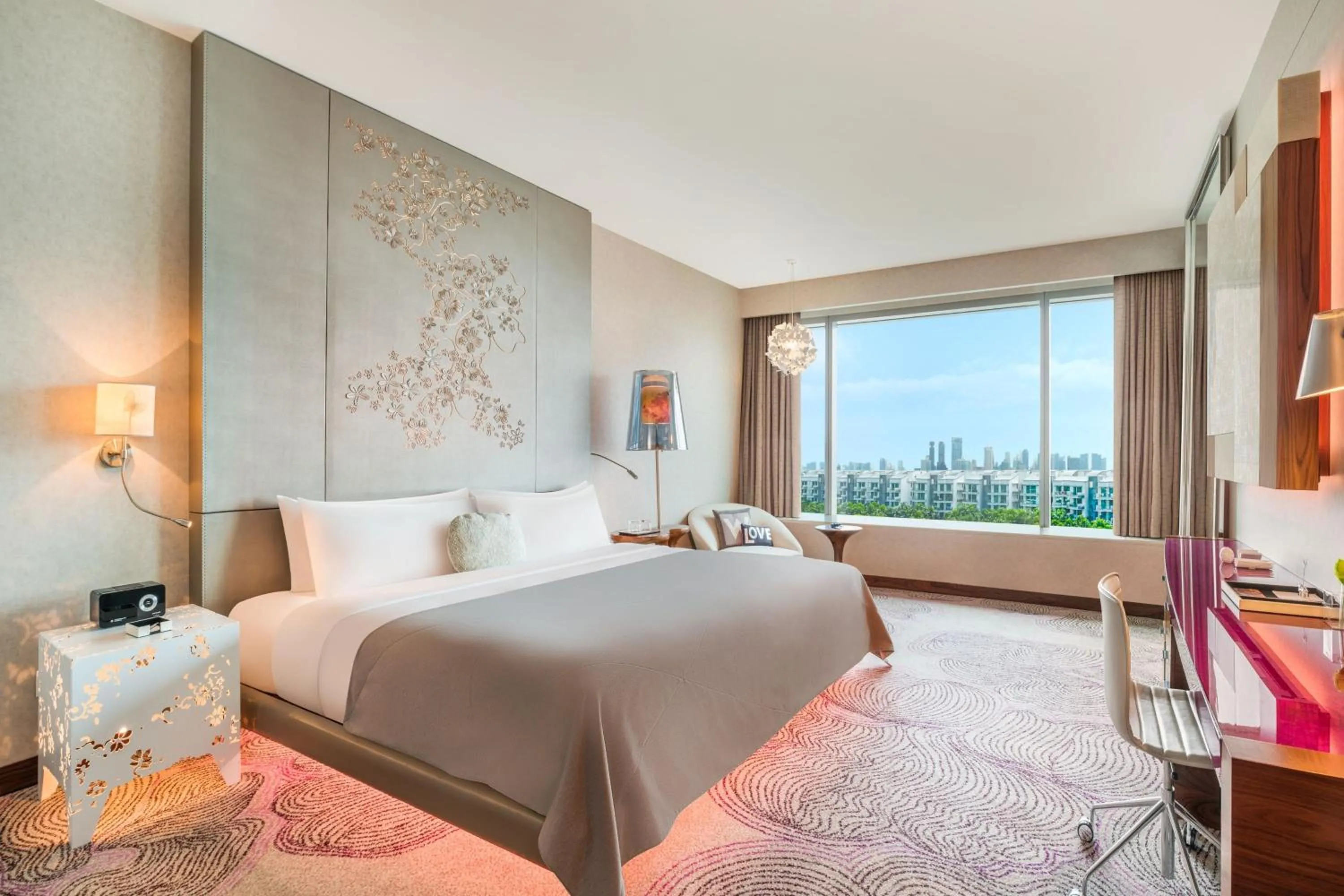 Photo of the whole room, Bed in W Singapore - Sentosa Cove, Newly Renovated