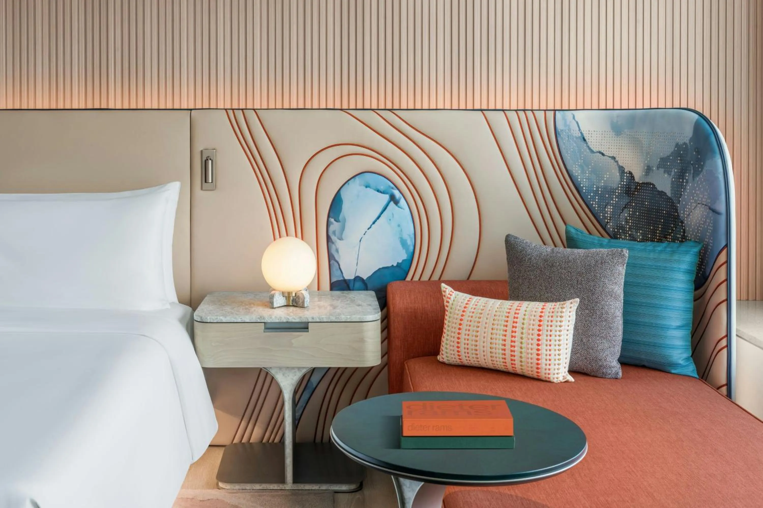 Photo of the whole room, Bed in W Singapore - Sentosa Cove, Newly Renovated