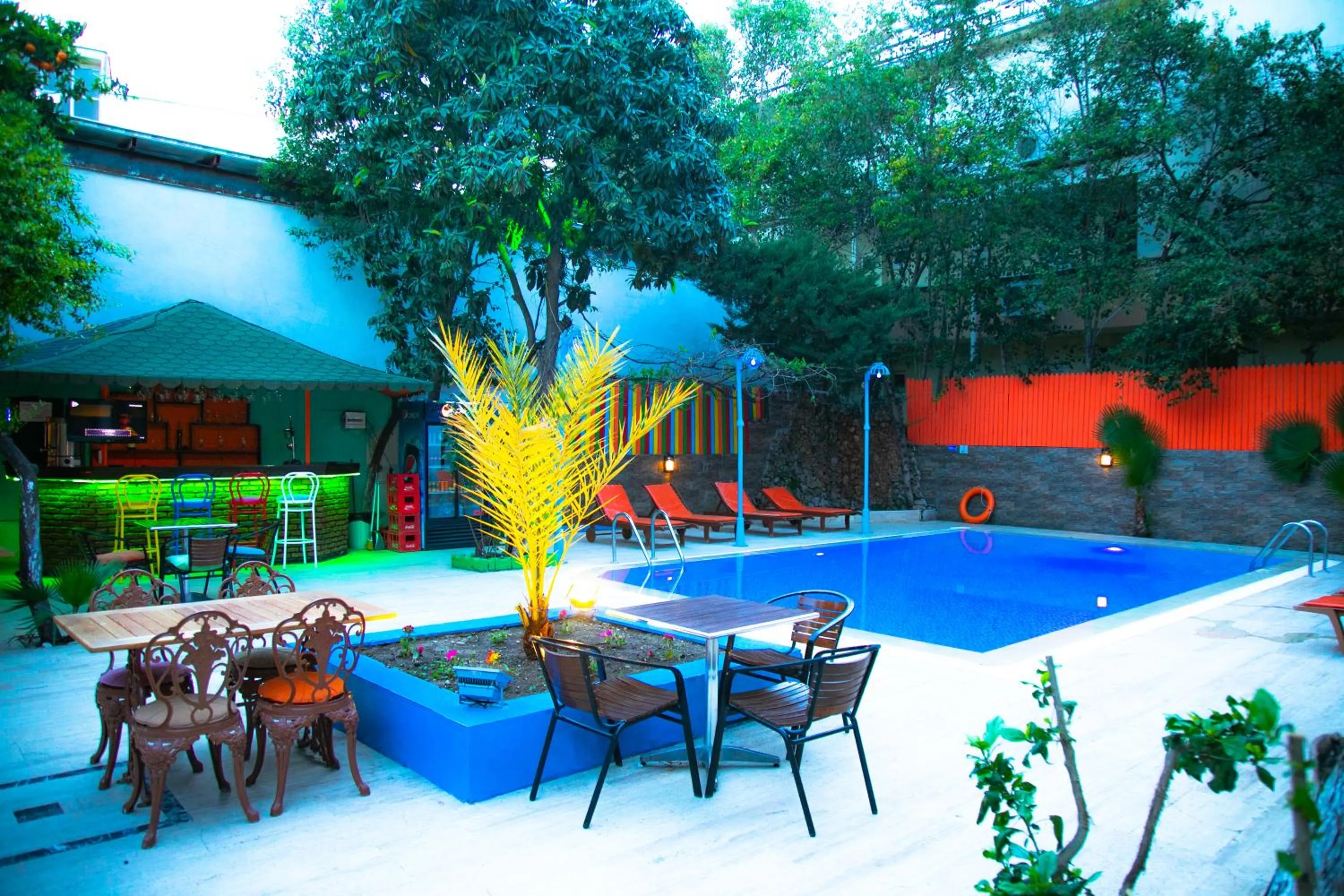 Pool view in Kaliptus Hotel