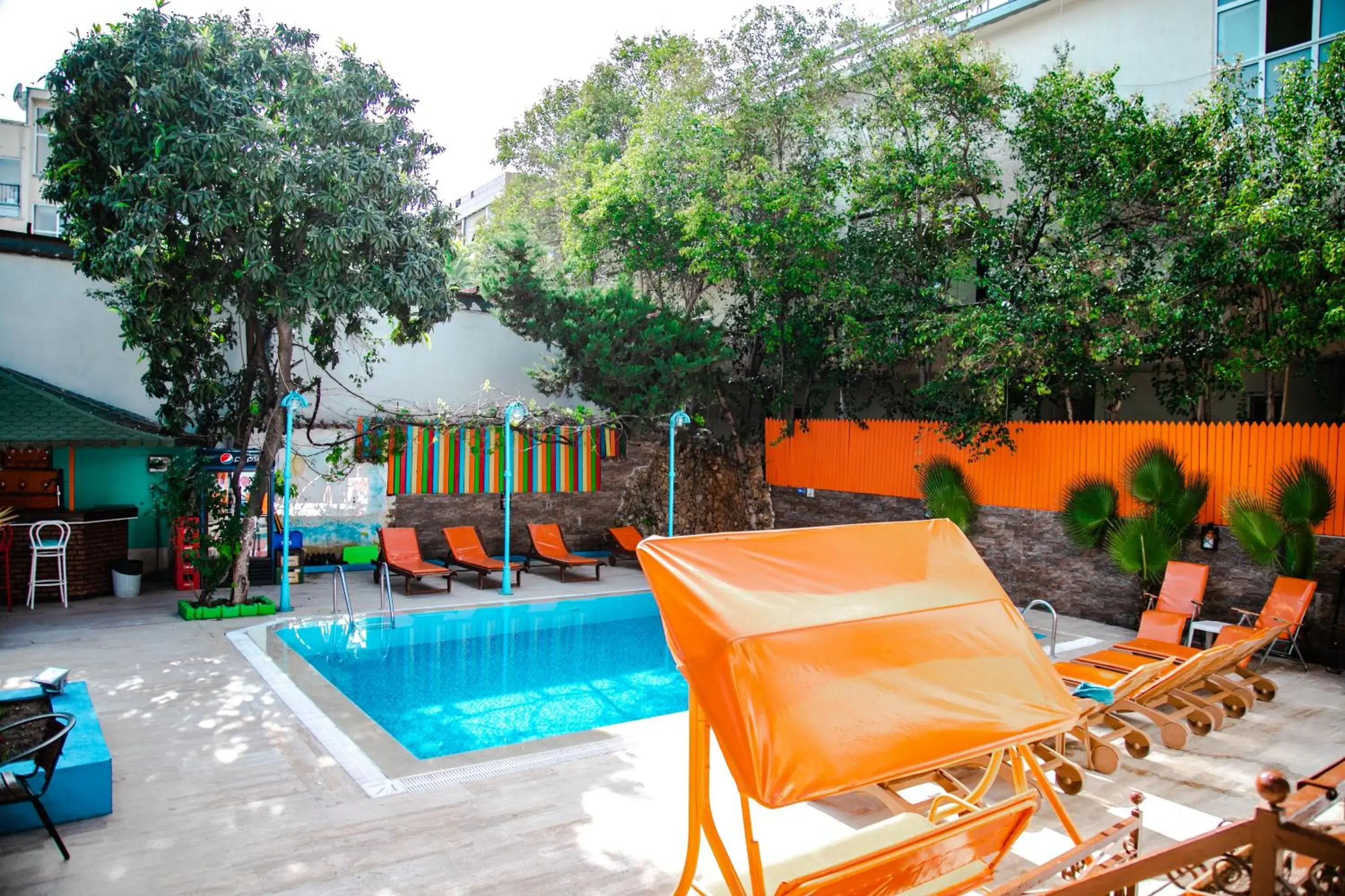 Pool view in Kaliptus Hotel Pool view in Kaliptus Hotel