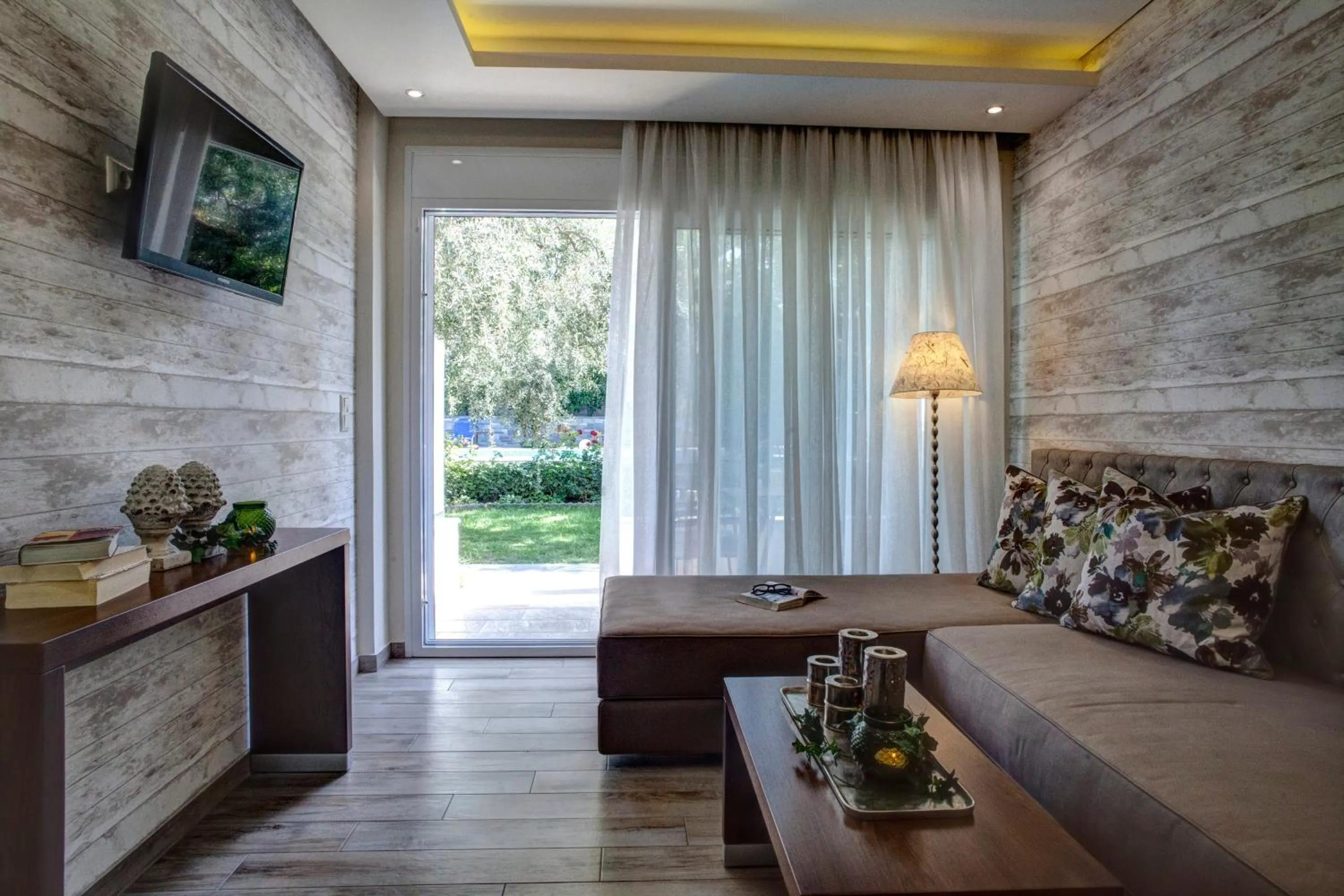 Living room in Luxury Villa Fotini