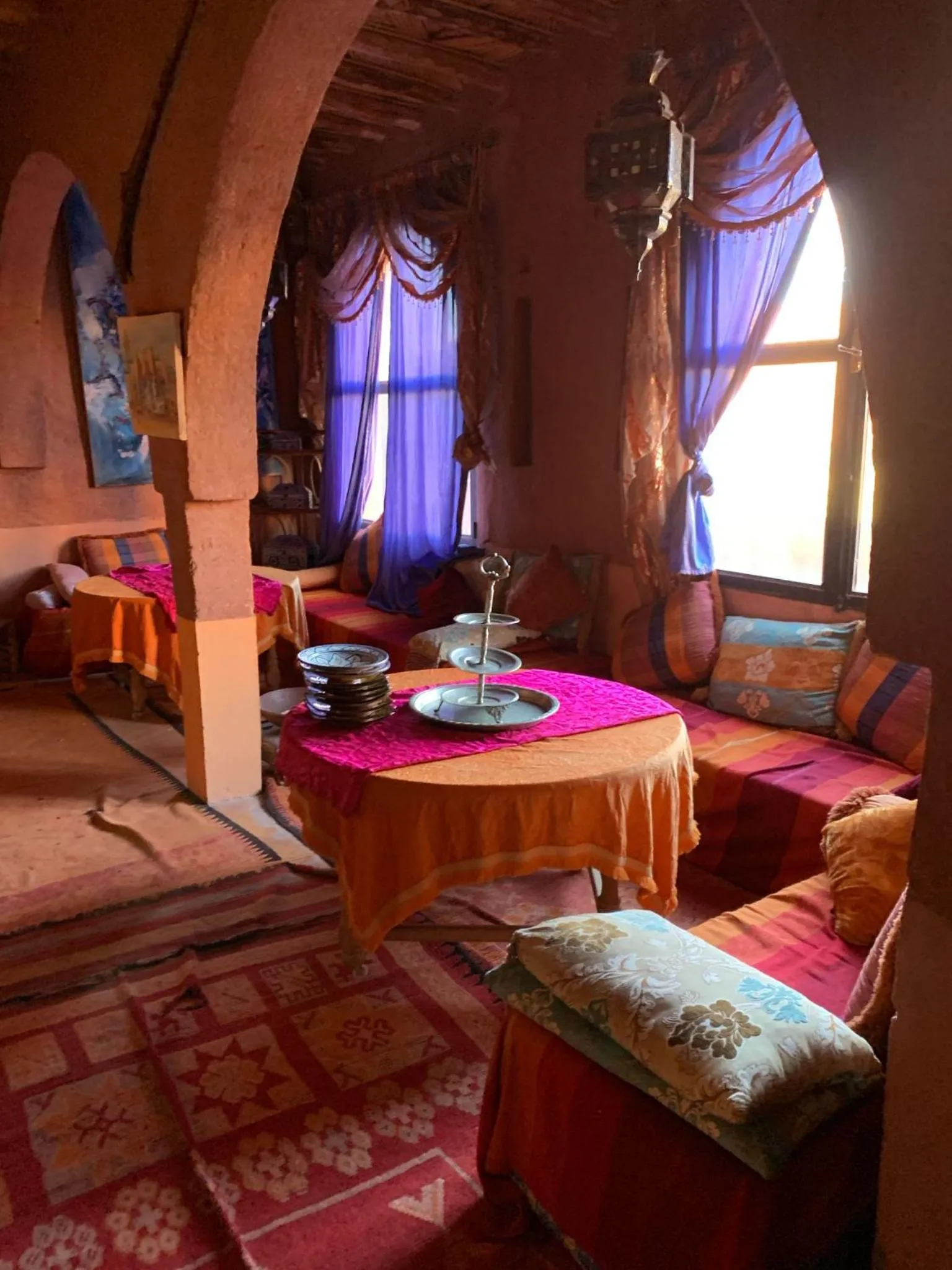 Living room, Bed in Kasbah du Peintre