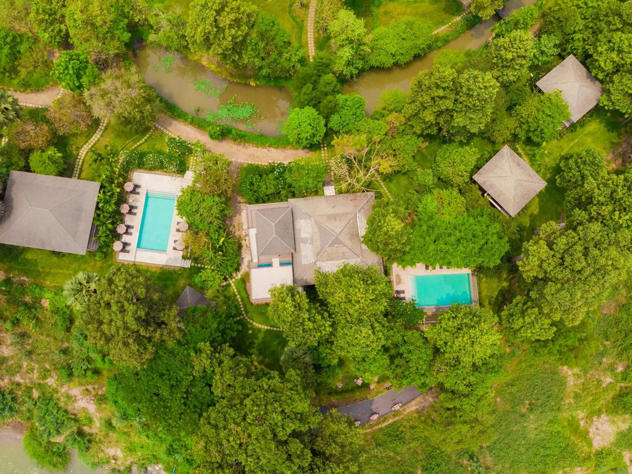 Bird's eye view in The River Resort Bird's eye view in The River Resort