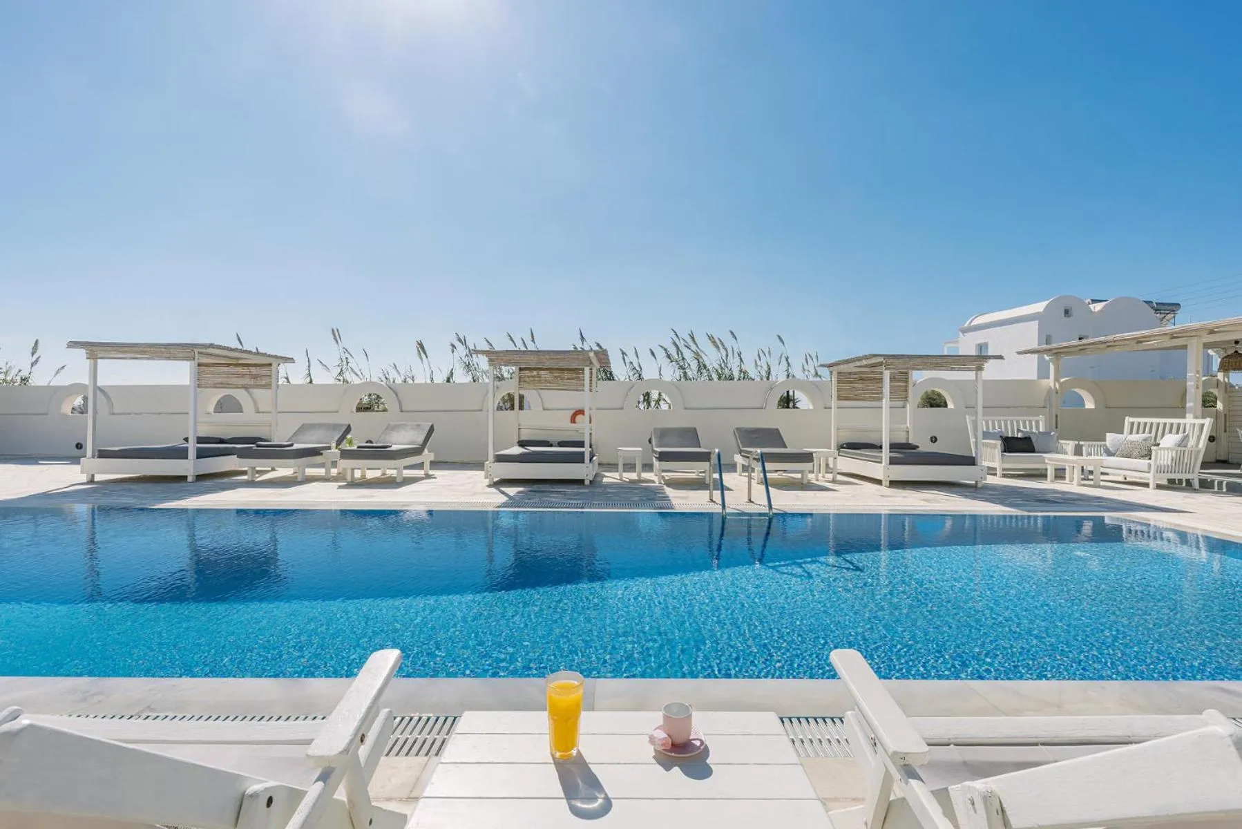 Pool view in Ambeli Apartments