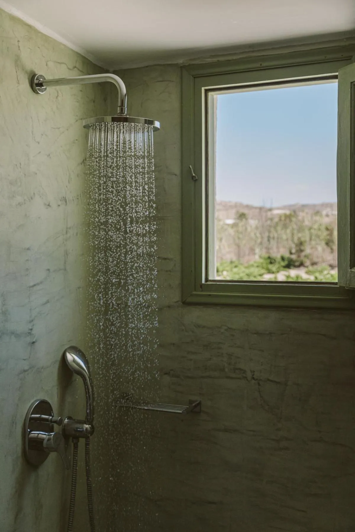 Shower in Ambeli Apartments