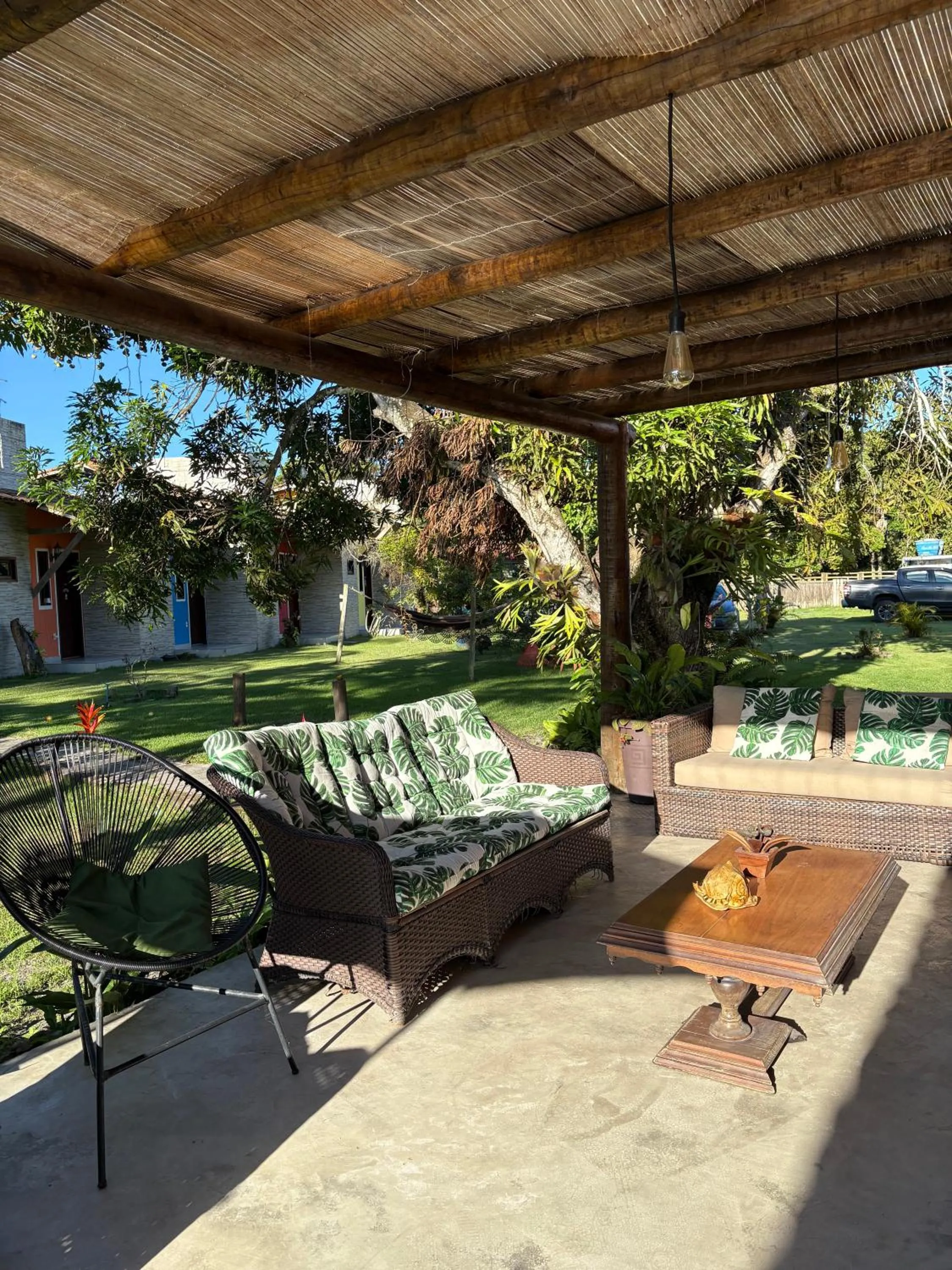 Seating area in Pousada Jeito Bom de Viver