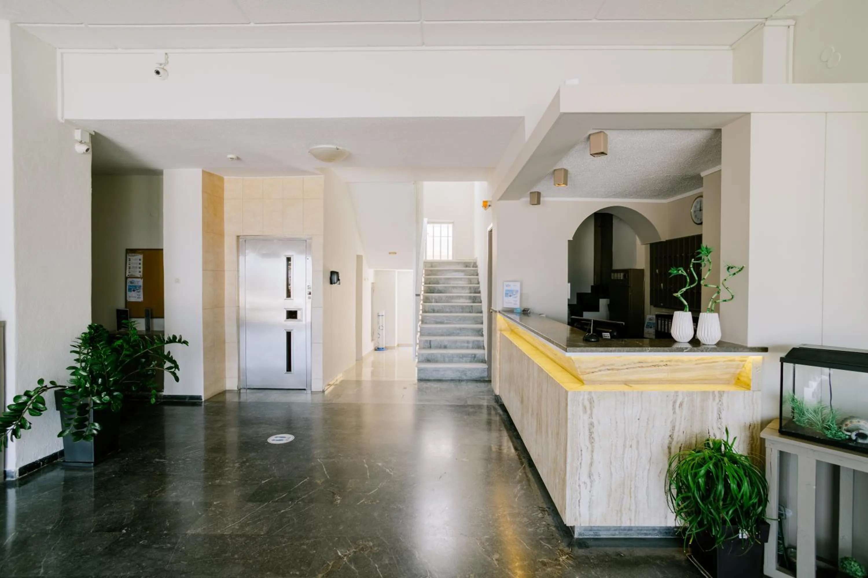 Lobby or reception in Zephyros Hotel