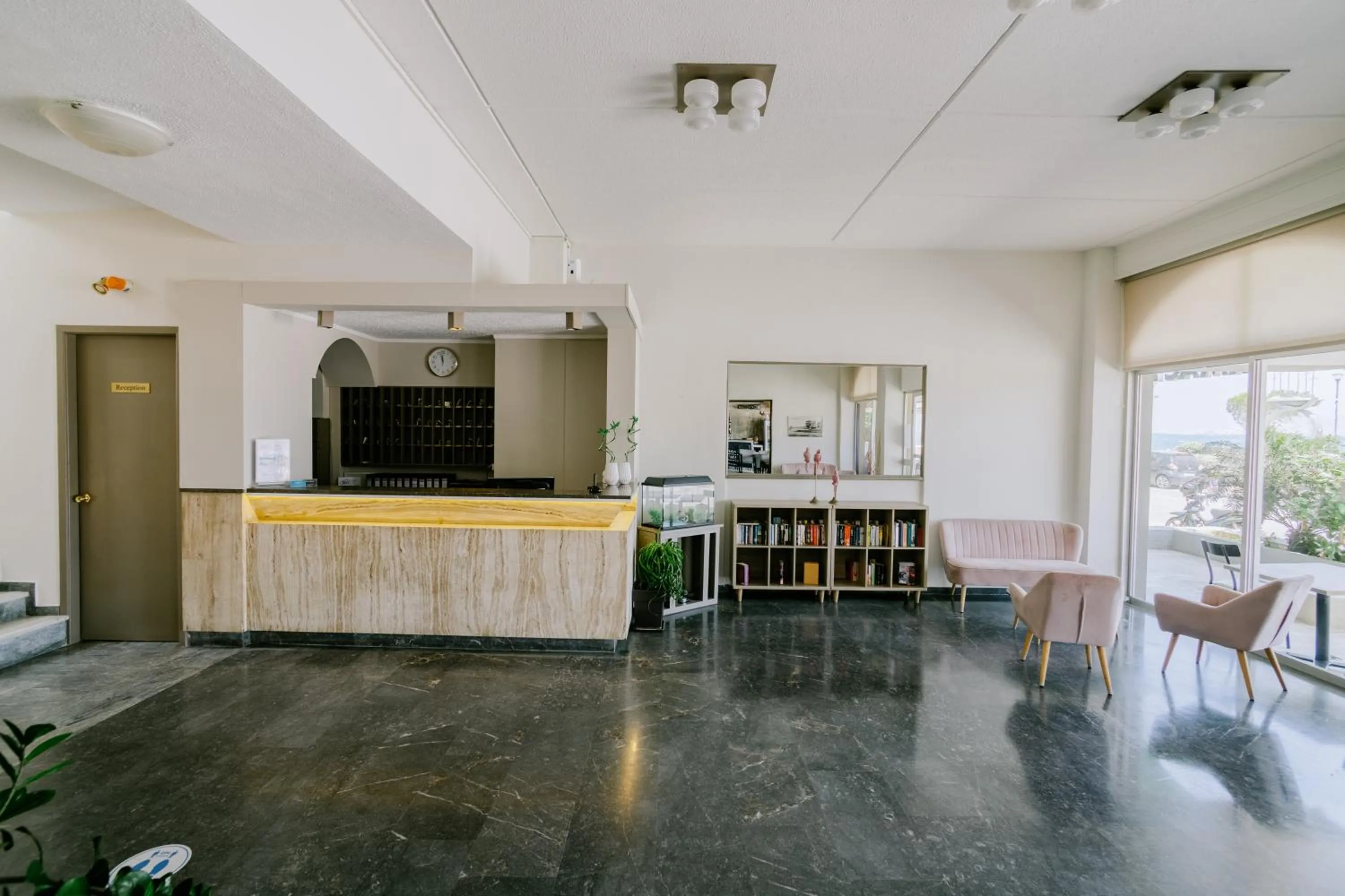 Lobby or reception in Zephyros Hotel
