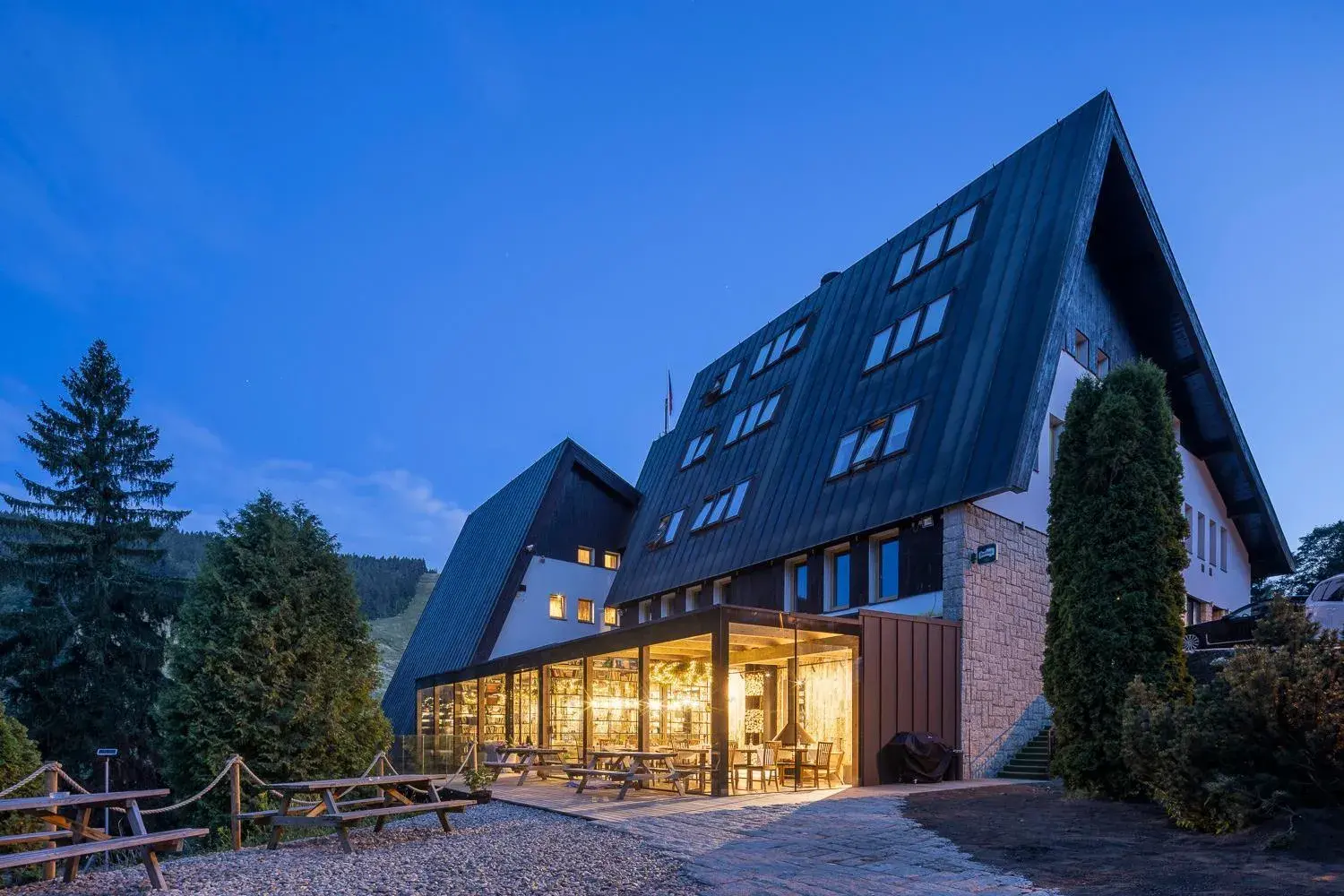 Facade/entrance in Pytloun Wellness Hotel Harrachov Facade/entrance in Pytloun Wellness Hotel Harrachov