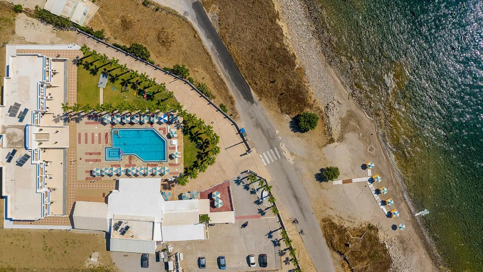 Bird's eye view in Mammis Beach Hotel