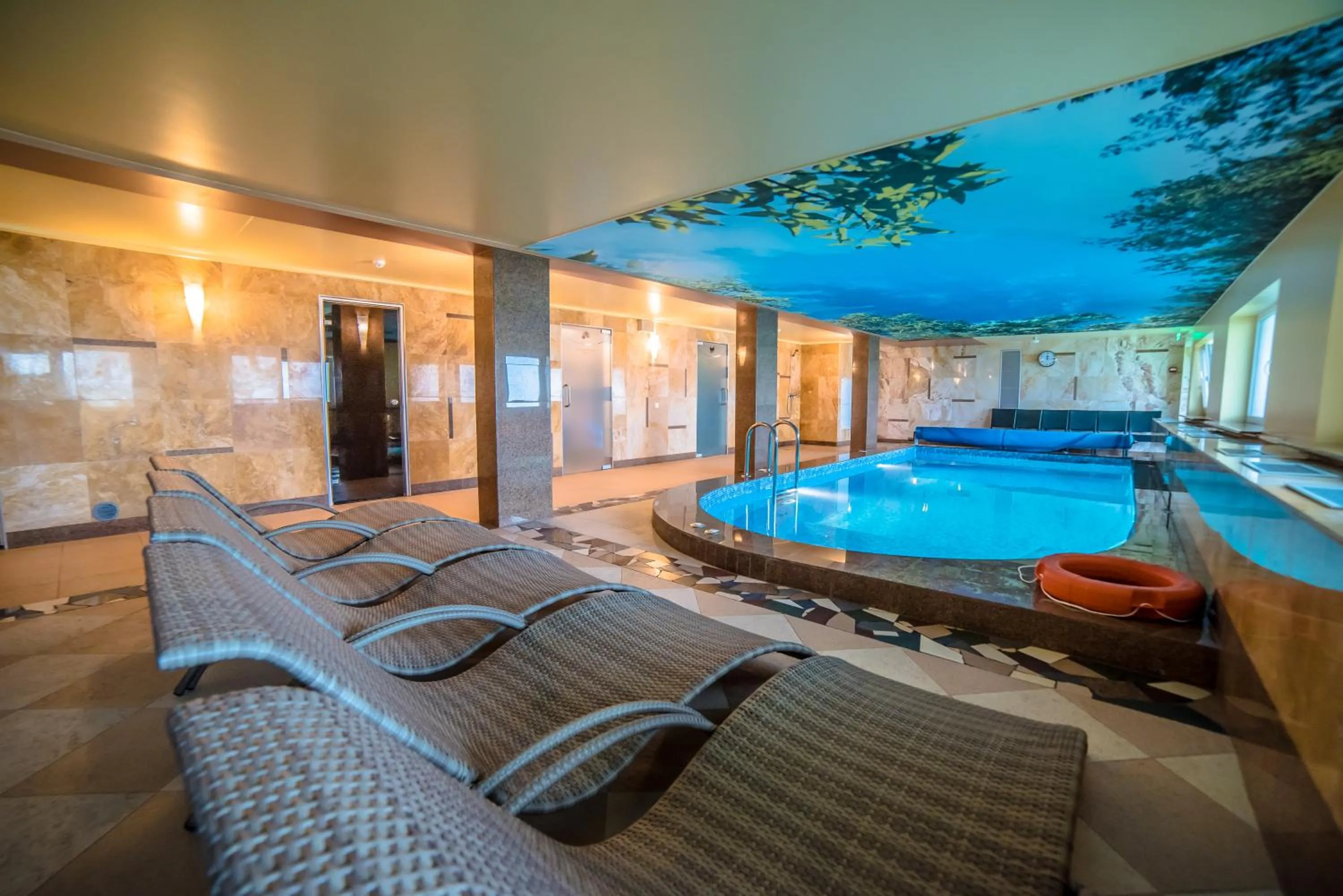 Pool view in SPA Amber Palace