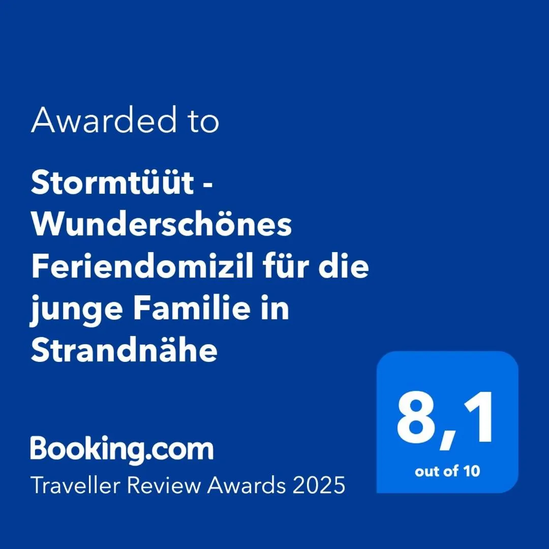 Certificate/Award in Stormtüüt - Wunderschönes Feriendomizil für die junge Familie in Strandnähe