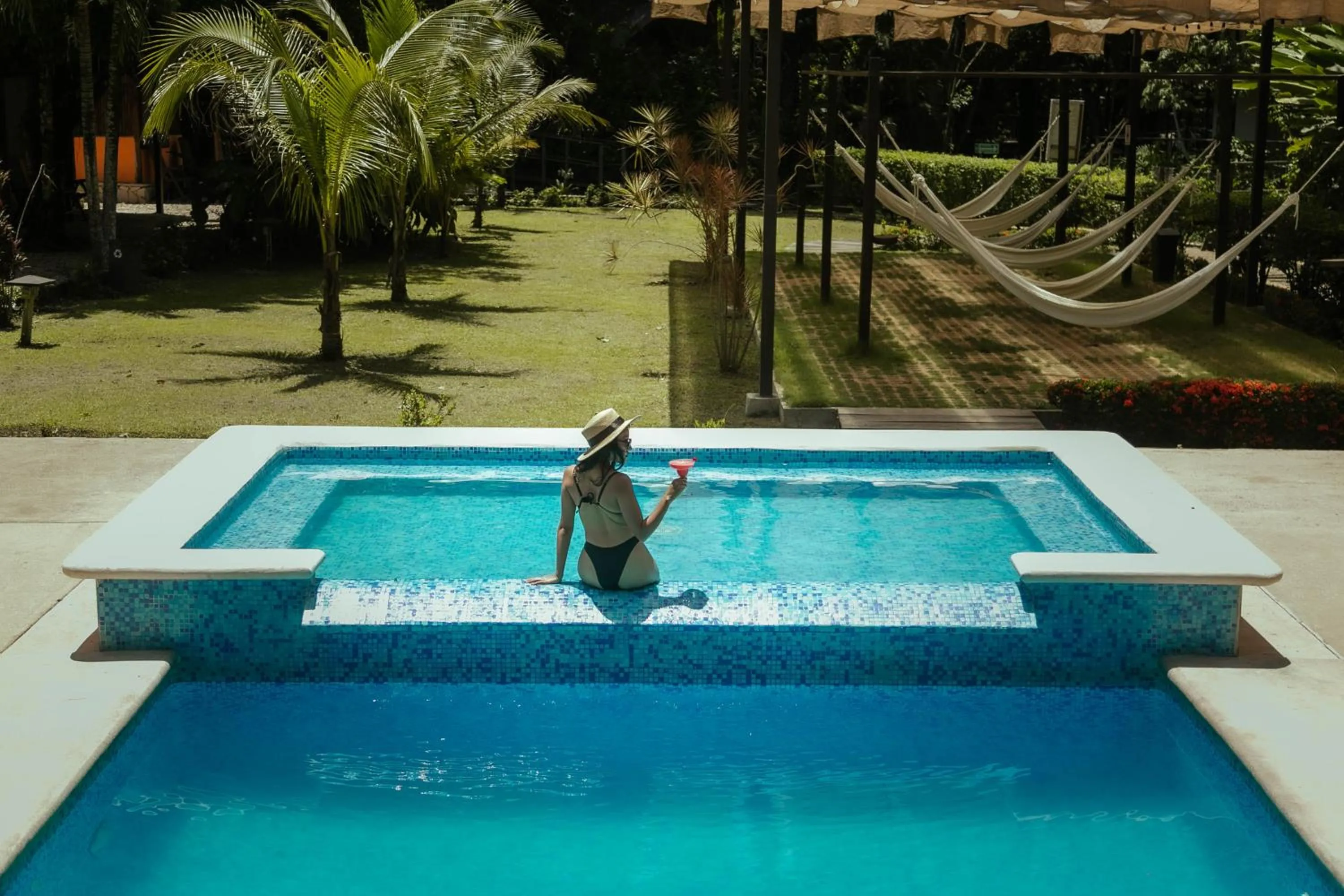 Swimming pool in Cabañas Kin Balam Palenque