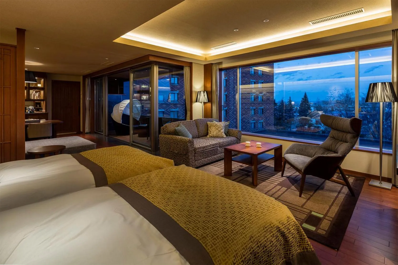 Photo of the whole room, Bed in Hokkaido Hotel