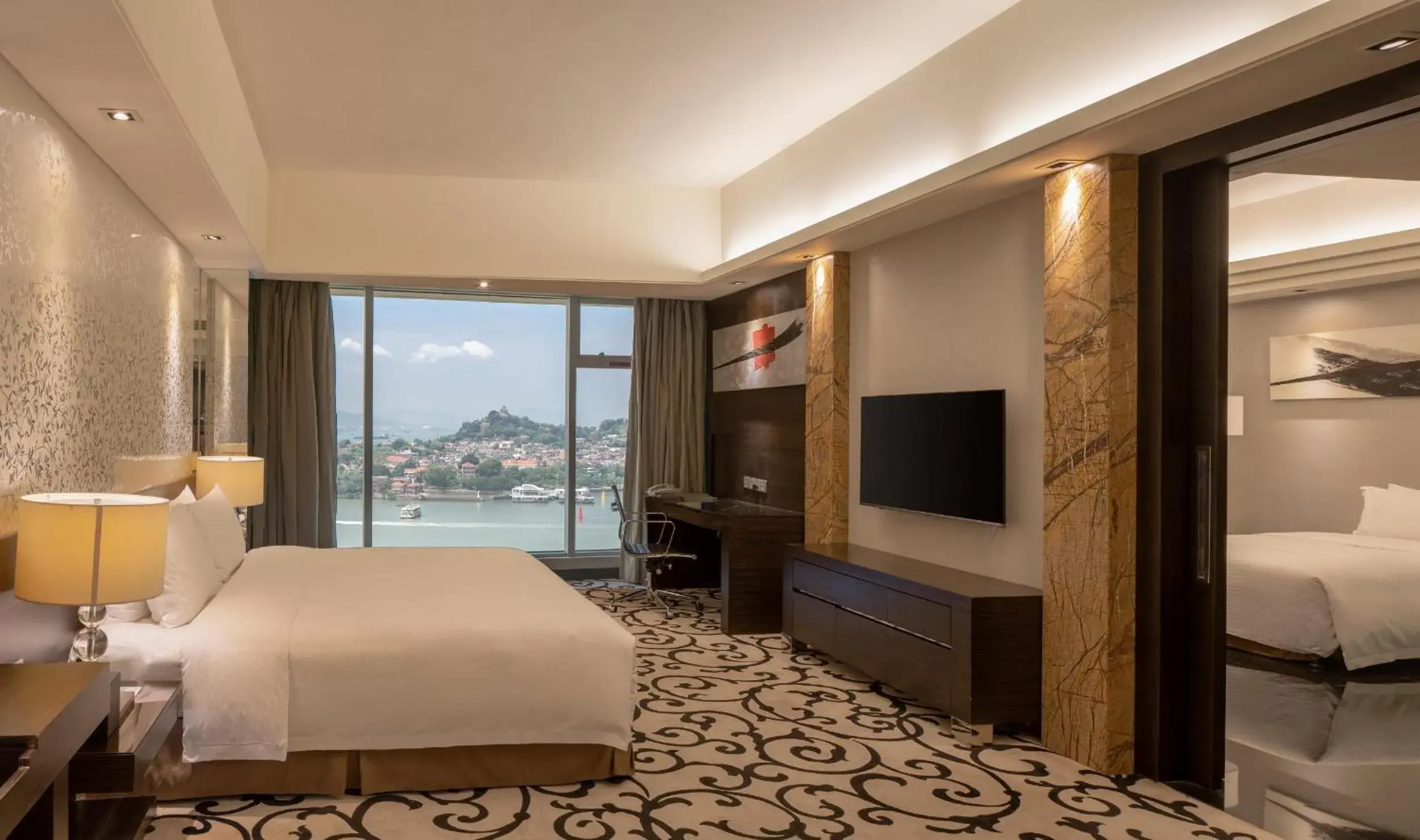Bedroom, Bed in Swiss Grand Xiamen-Harbour View Bedroom, Bed in Swiss Grand Xiamen-Harbour View