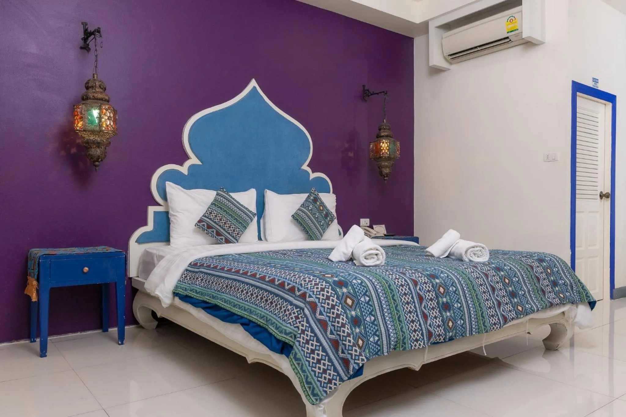 Bed in Rasa Boutique Hotel Chiang Rai