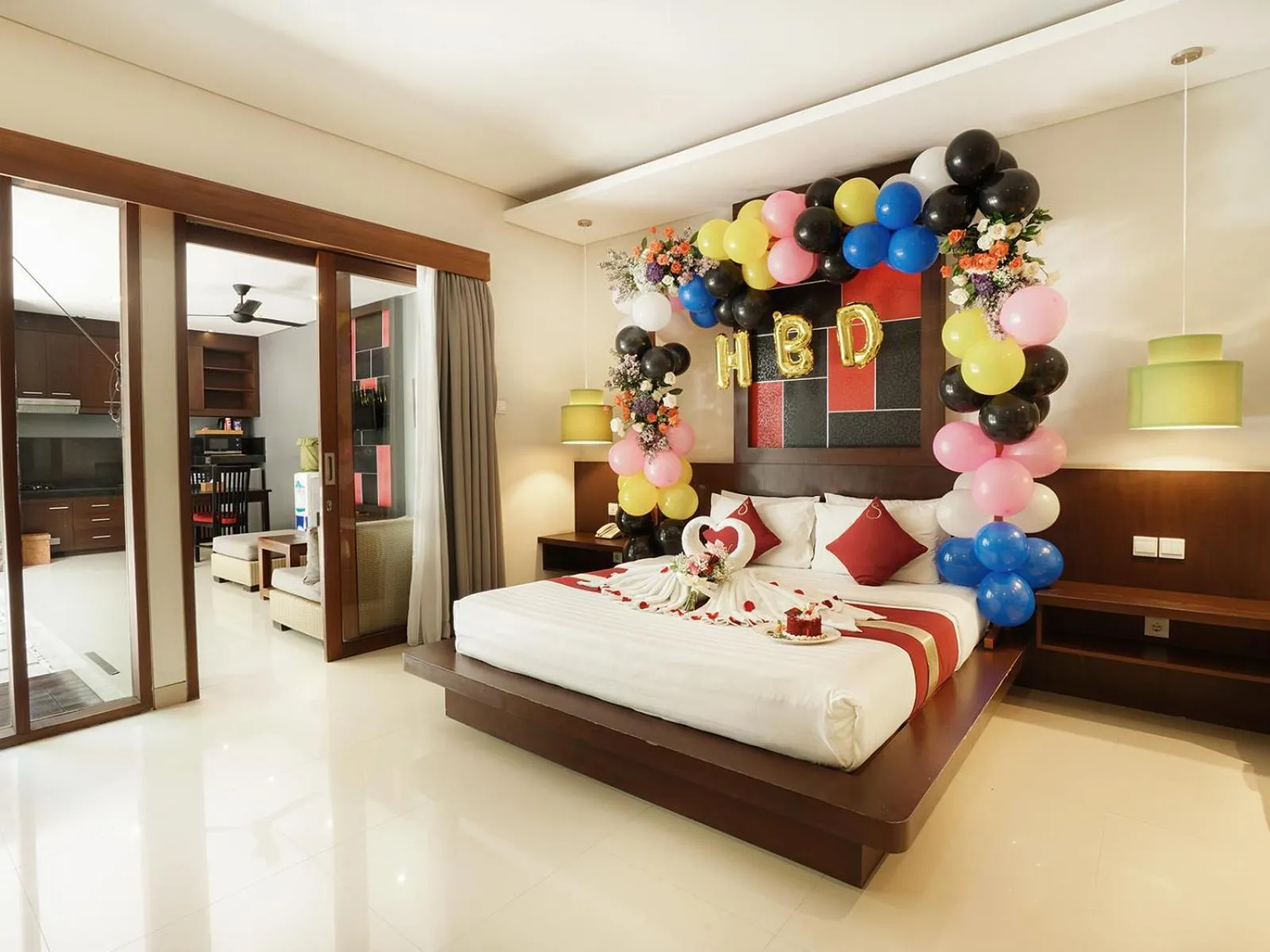 Bed in Samaja Beachside Villas