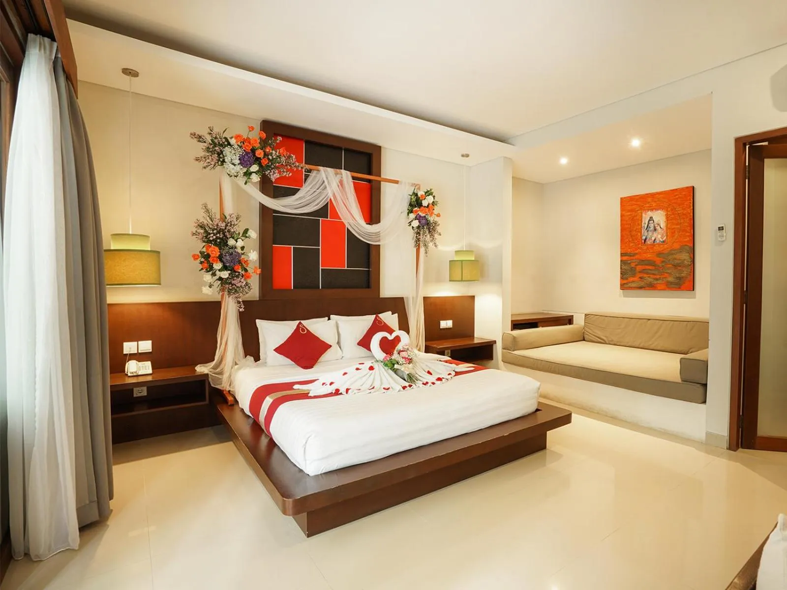 Bed in Samaja Beachside Villas