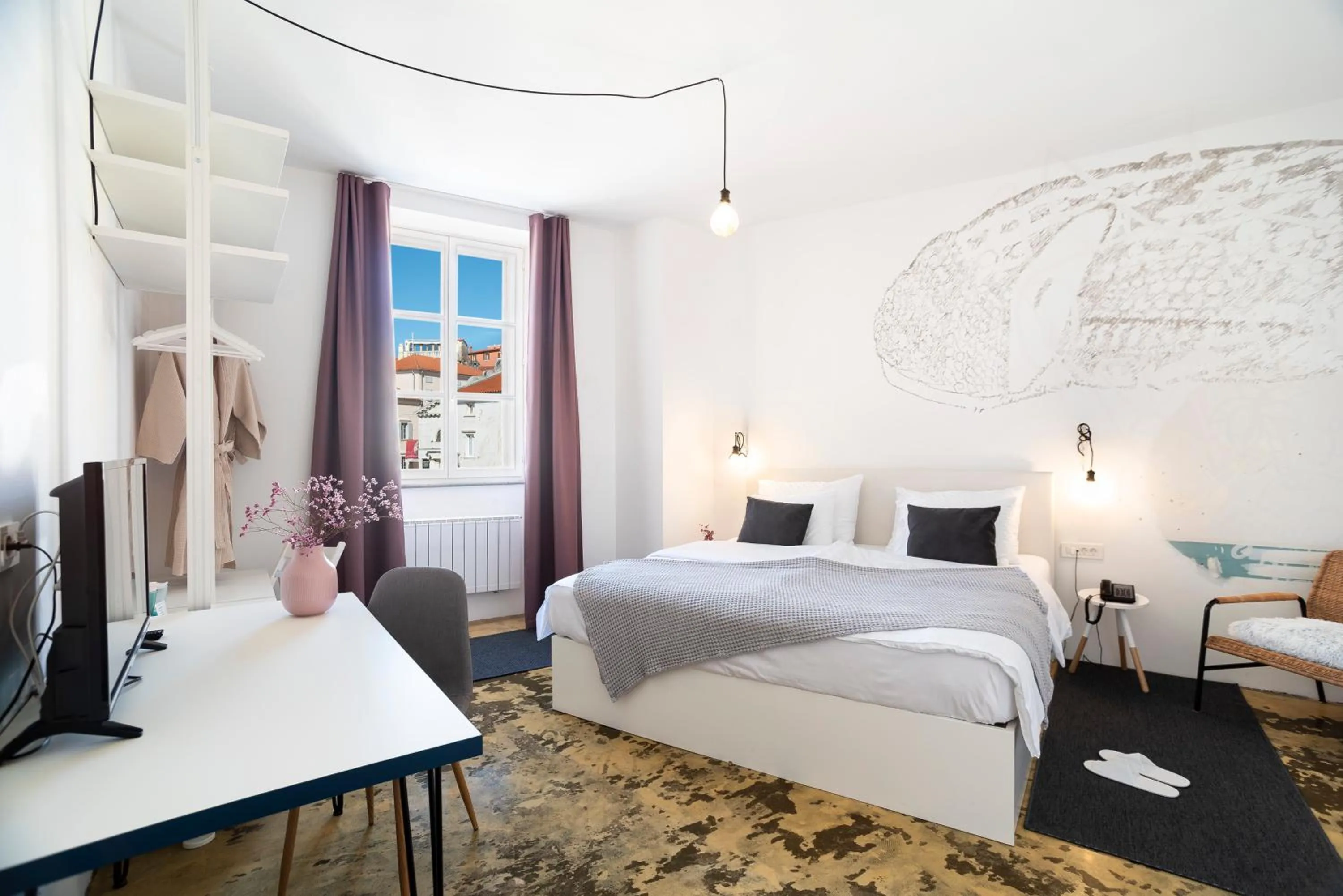 Bed in Art Hotel Tartini