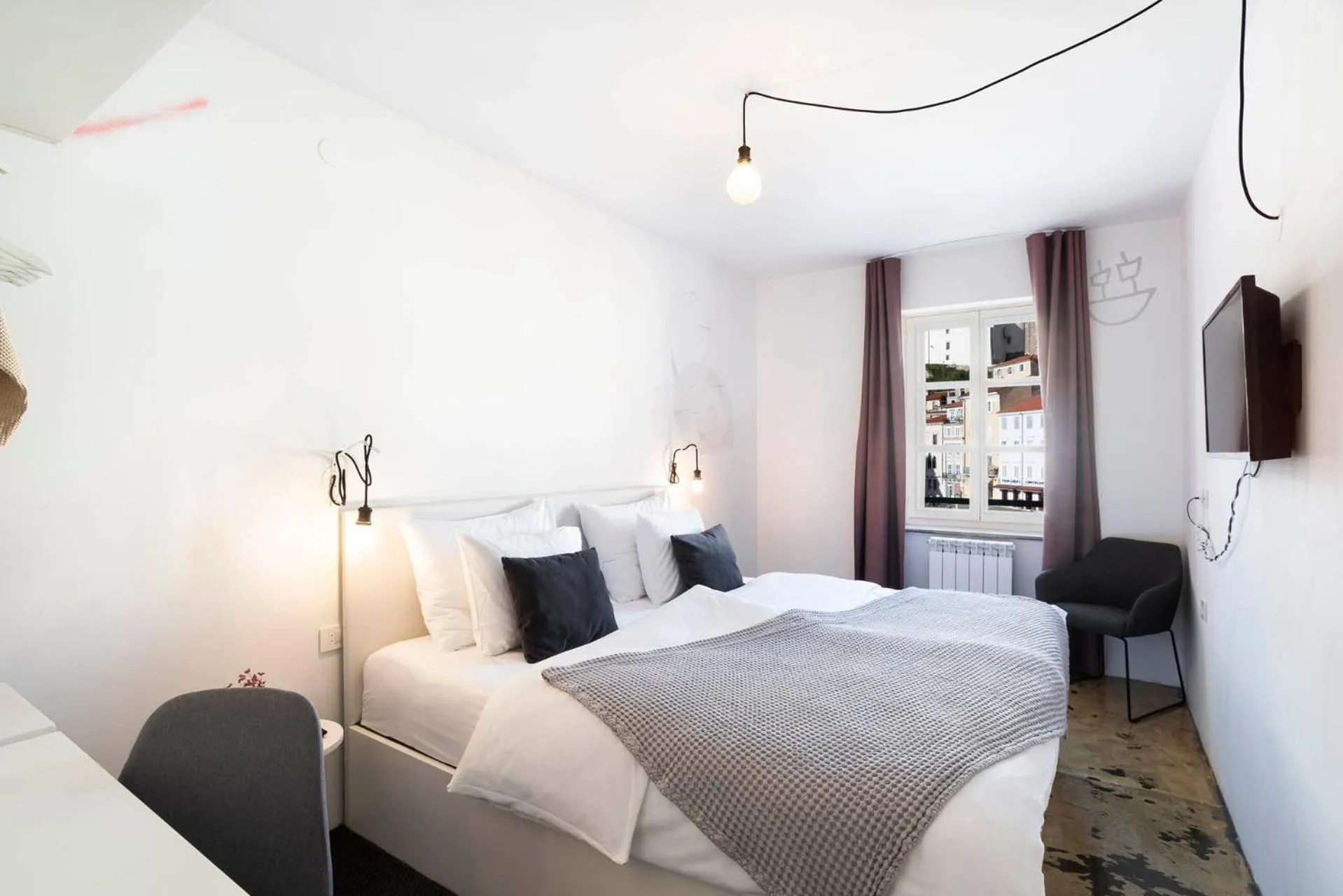 Bed in Art Hotel Tartini