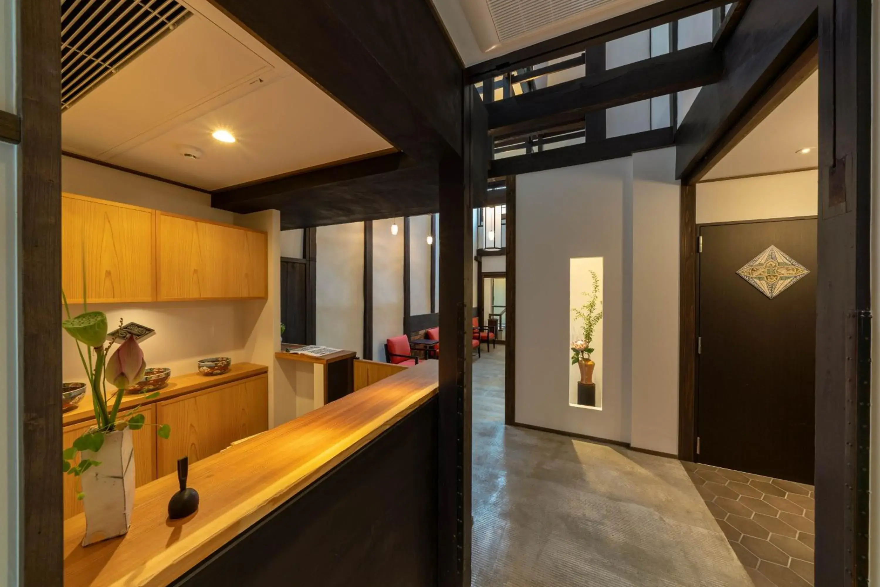 Lobby or reception, Kitchen/Kitchenette in The Machiya Kamiumeya