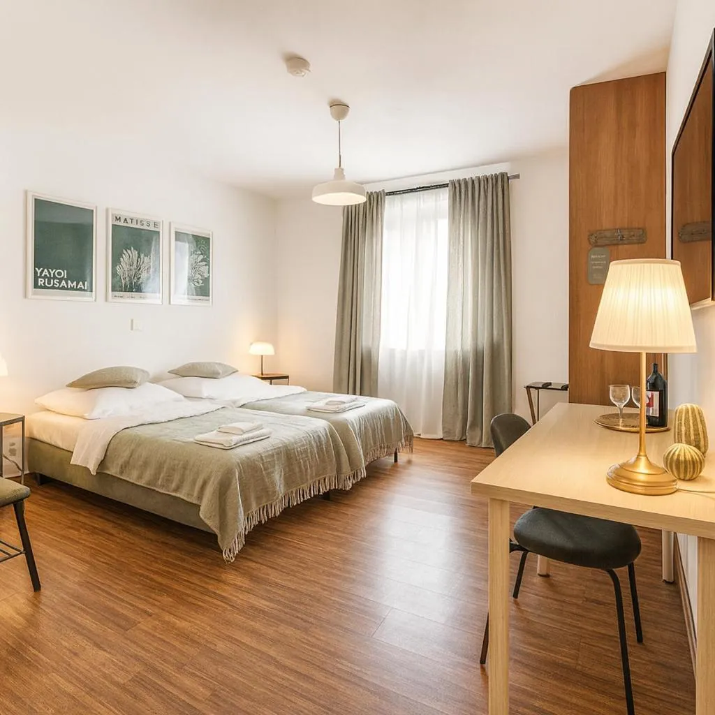 Bed in Airport Messe Hotel