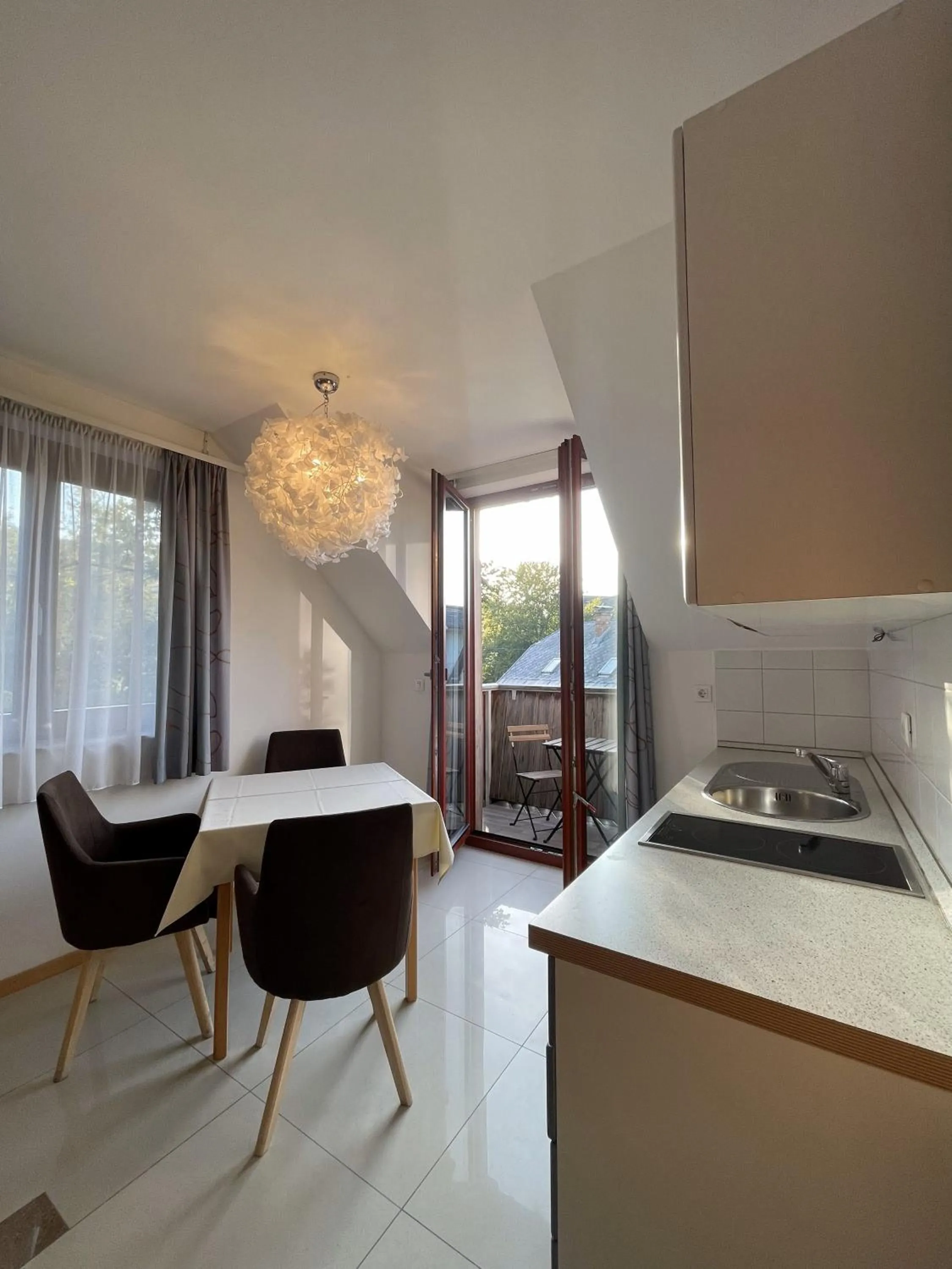 Kitchen or kitchenette in Aparthotel Gaja