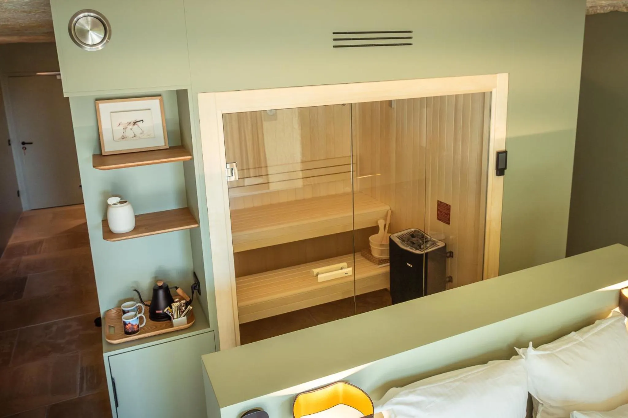 Sauna in Château de Perreux, The Originals Collection