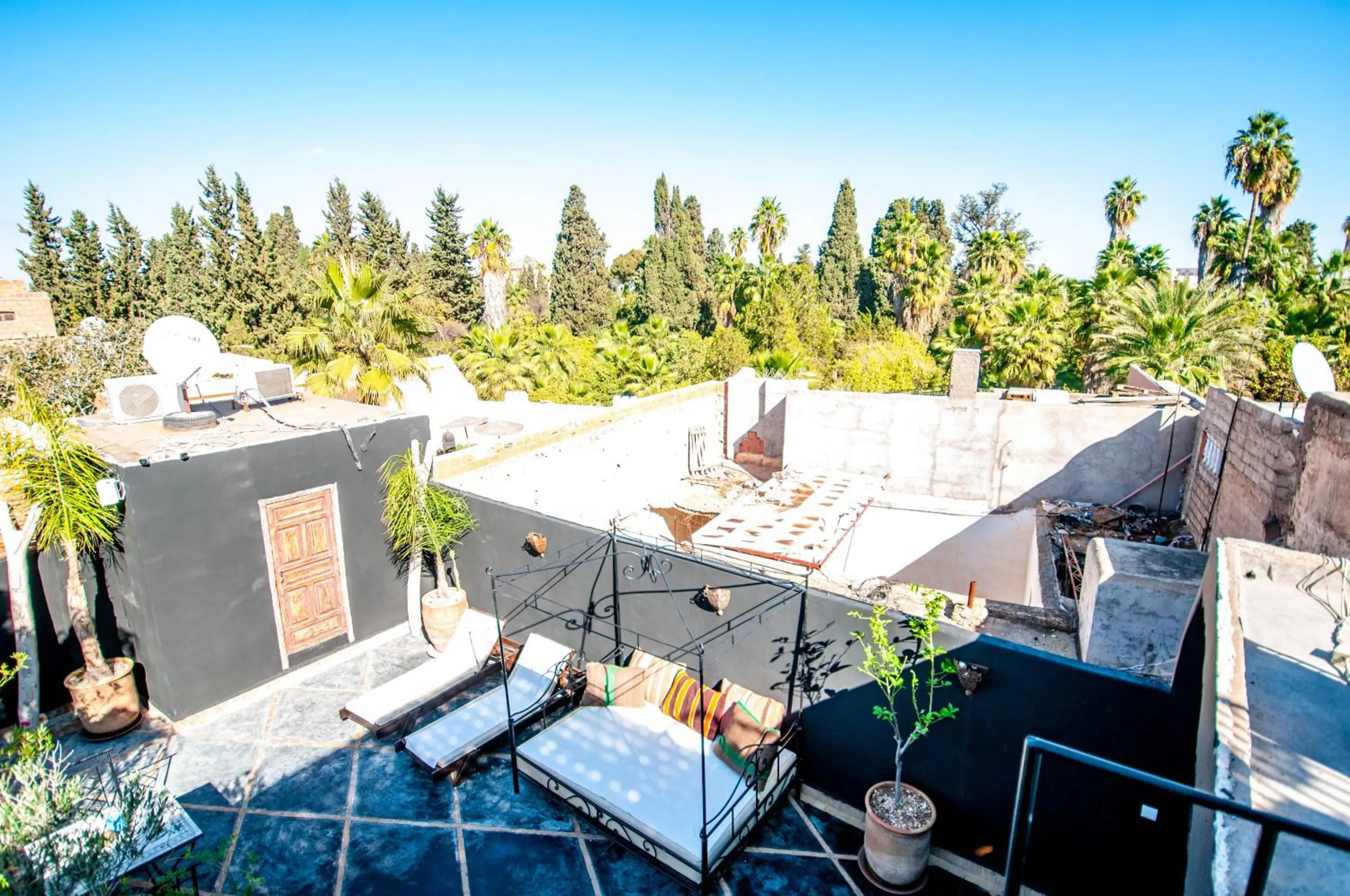 Garden view in Riad Makila