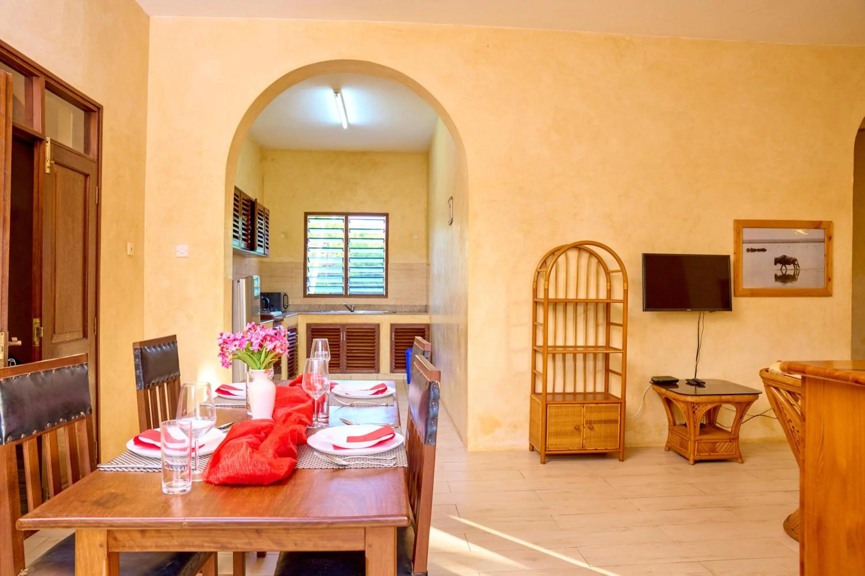Seating area in Flametree Beach Homes