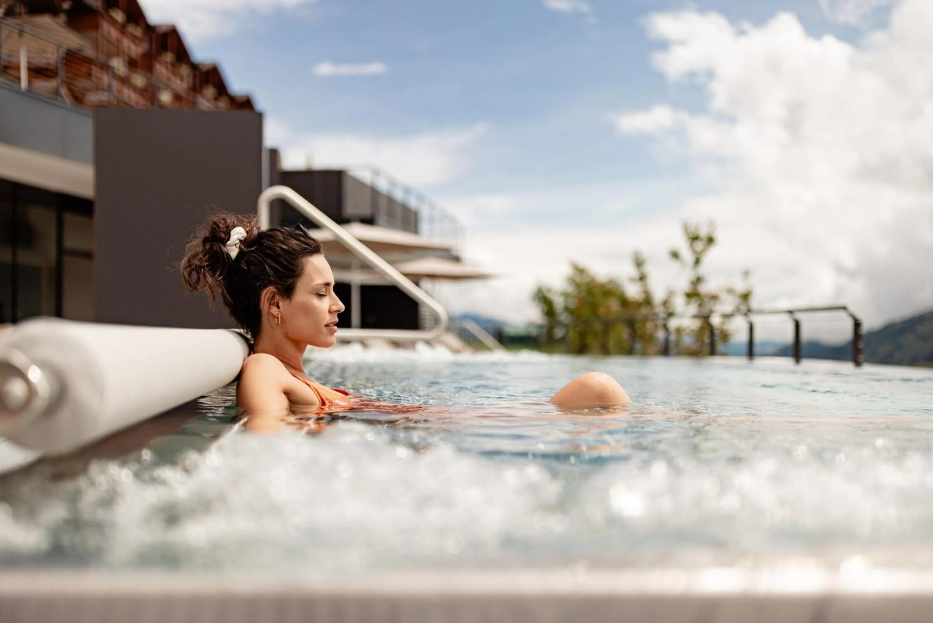 Hot Tub in Panoramahotel Huberhof