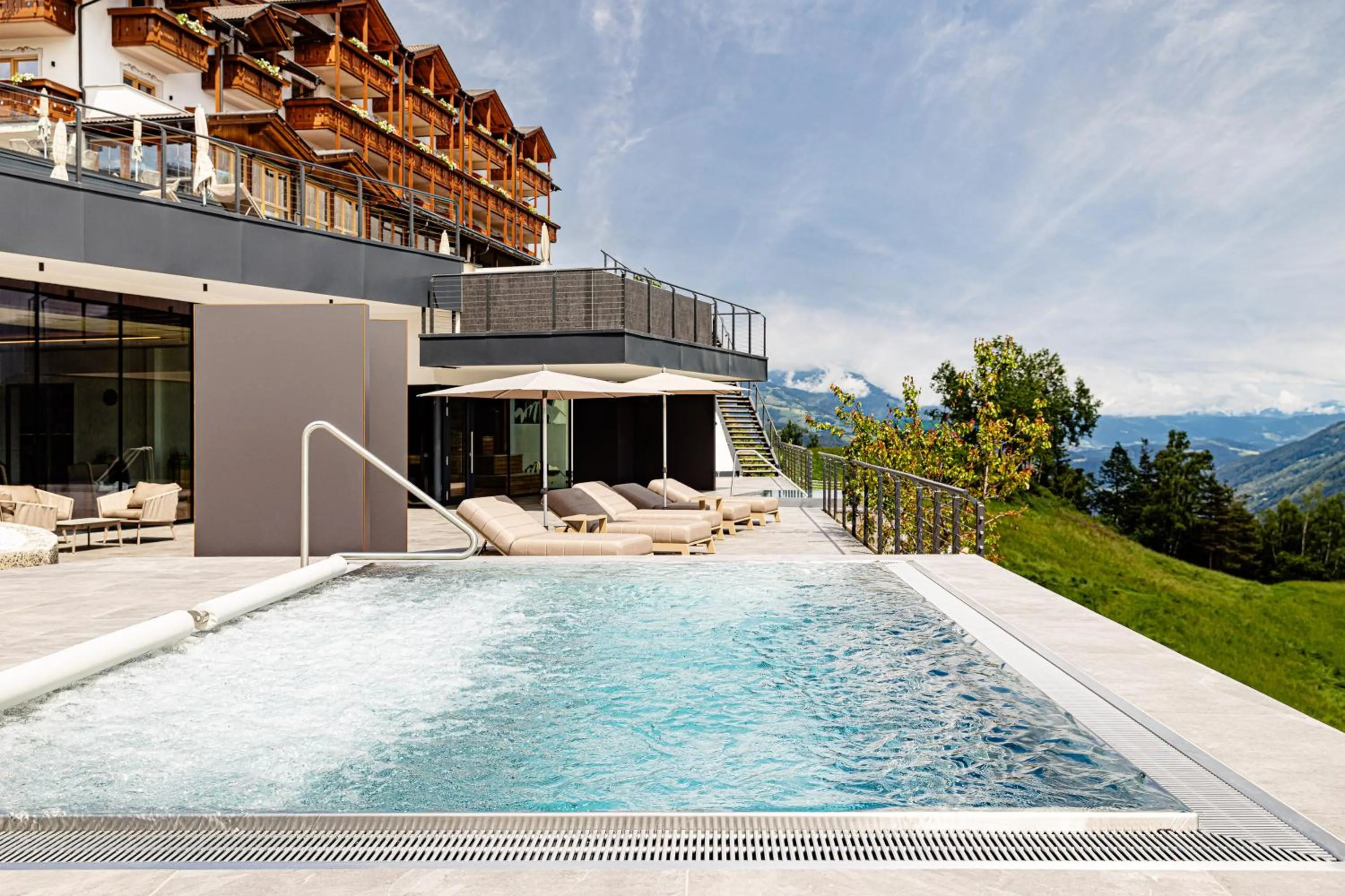 Hot Tub in Panoramahotel Huberhof