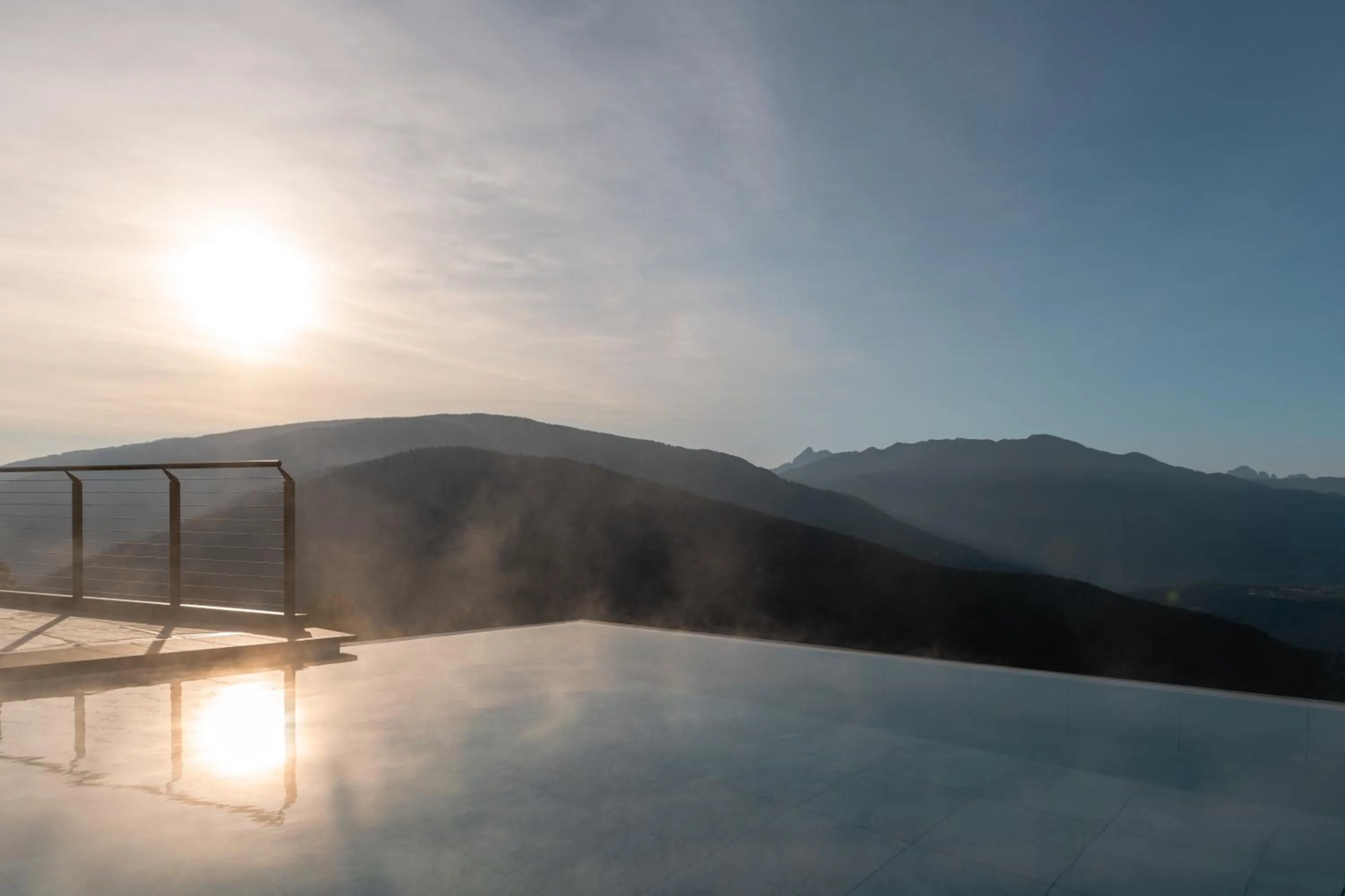 Swimming pool in Panoramahotel Huberhof